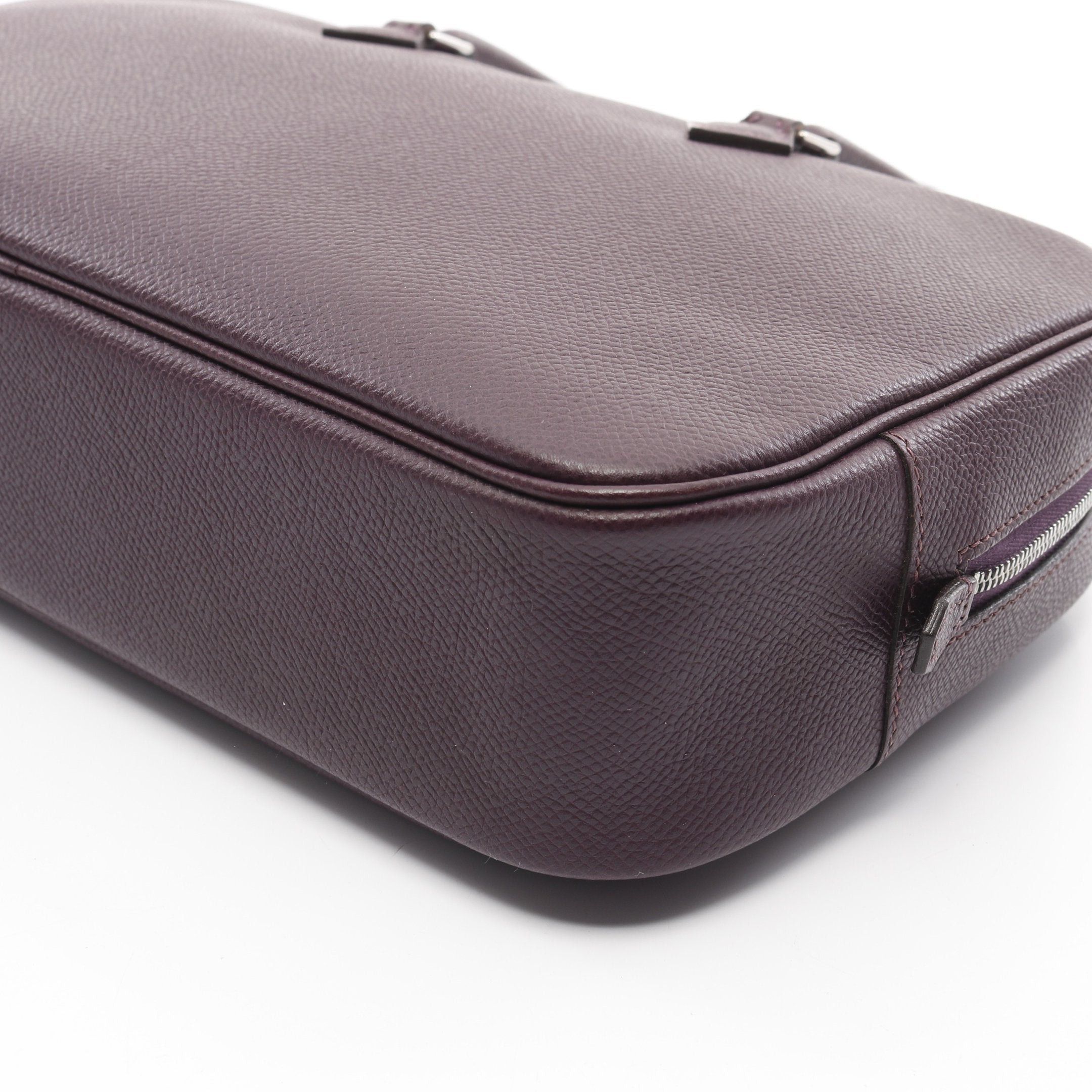 Hermes Hermes Plum Elan 28 Leysin Handbag Veau Epsom Purple Silver Hardware □I Stamp (Manufactured Around 2005) Size ONE SIZE - 9 Thumbnail