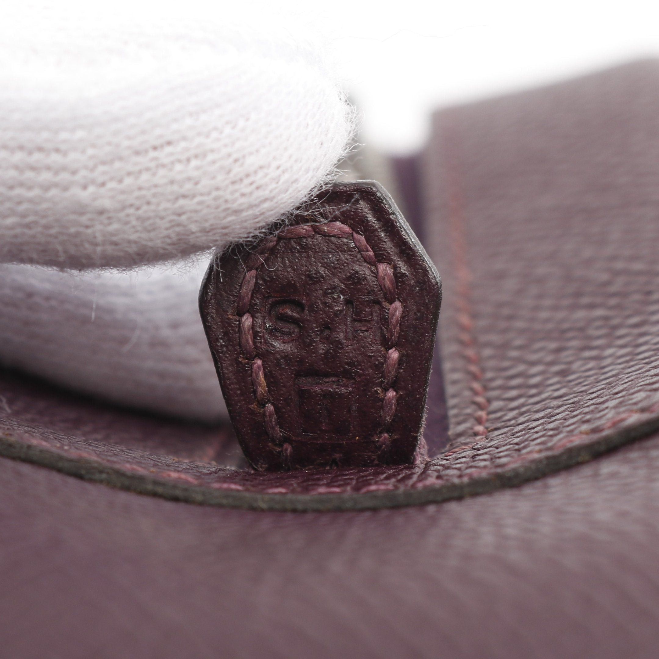 Hermes Hermes Plum Elan 28 Leysin Handbag Veau Epsom Purple Silver Hardware □I Stamp (Manufactured Around 2005) Size ONE SIZE - 5 Thumbnail
