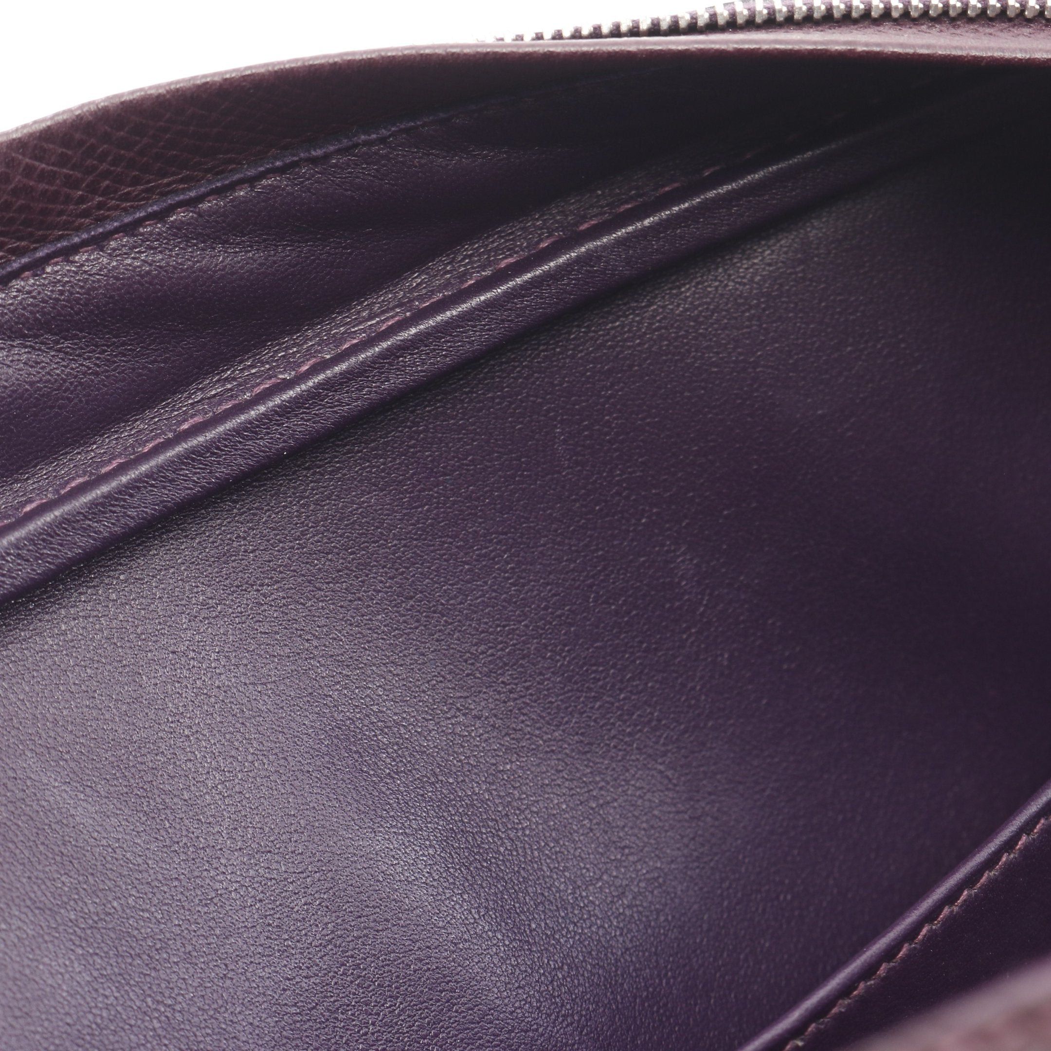 Hermes Hermes Plum Elan 28 Leysin Handbag Veau Epsom Purple Silver Hardware □I Stamp (Manufactured Around 2005) Size ONE SIZE - 8 Thumbnail