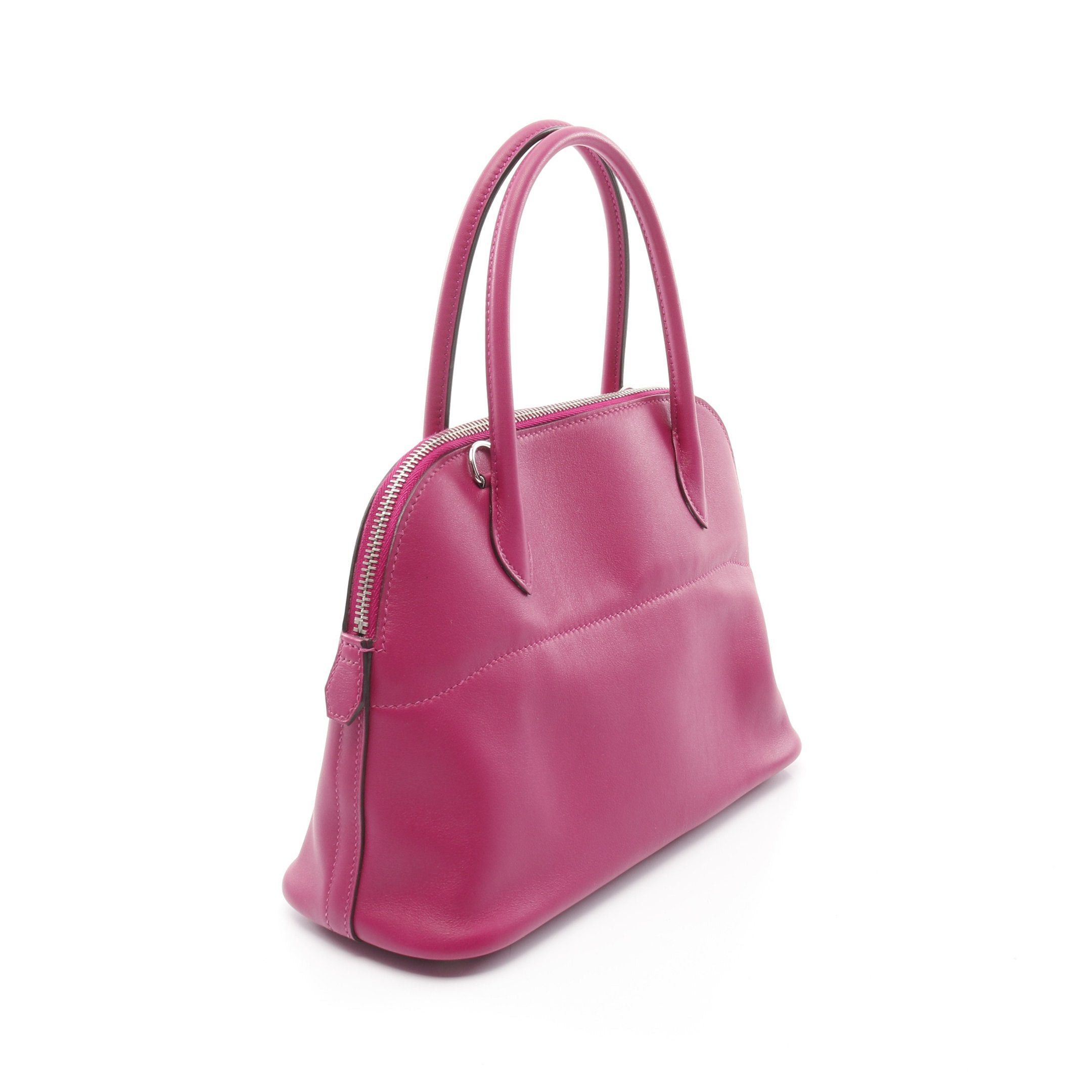 Hermes Hermes Bolide 27 Rose Purple Handbag Veau Swift Pink Silver Hardware C Engraved Size ONE SIZE - 2 Thumbnail