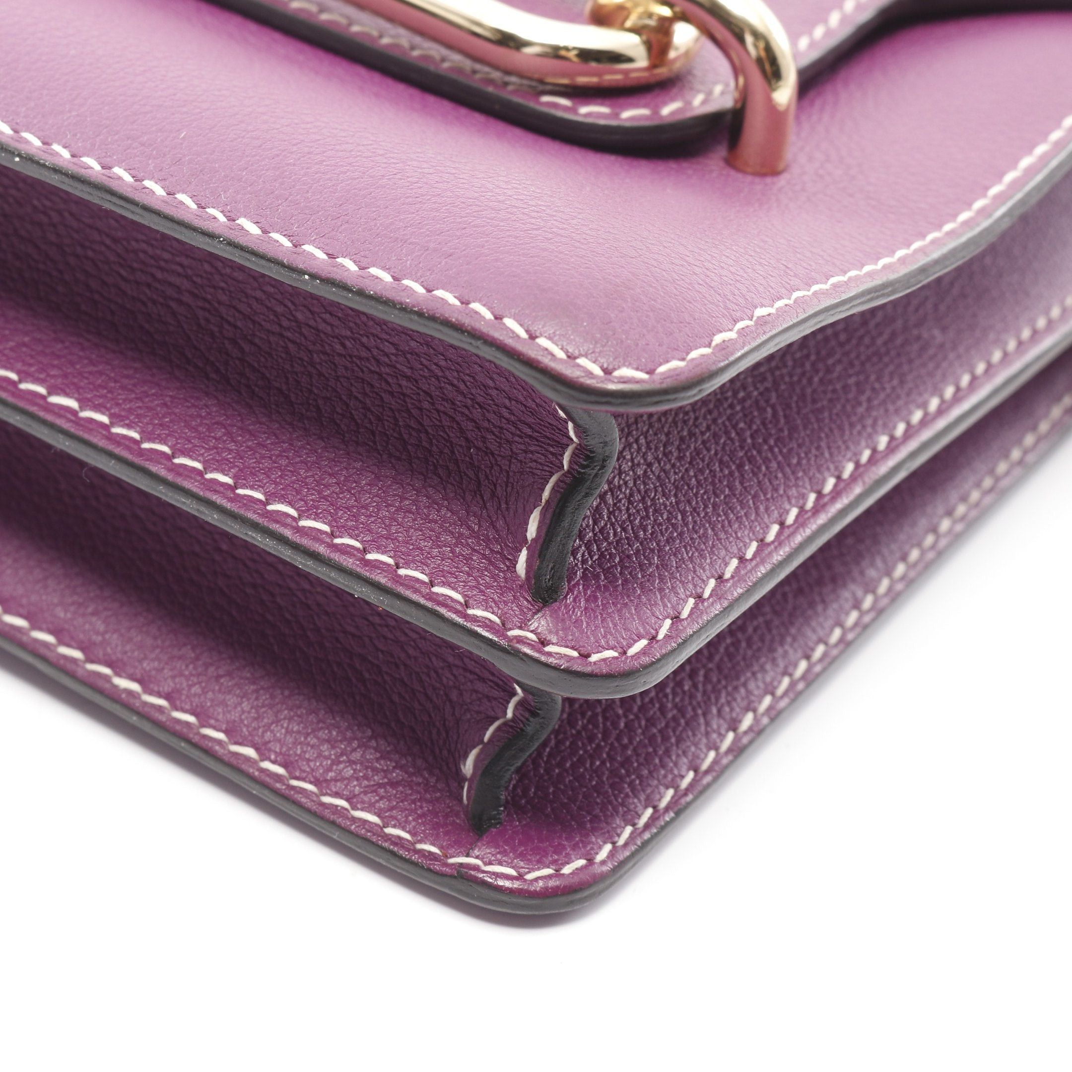 Hermes Hermes Sacchrouris 23 Anemone Shoulder Bag Evercolor Purple Gold Hardware D Stamp Size ONE SIZE - 8 Thumbnail