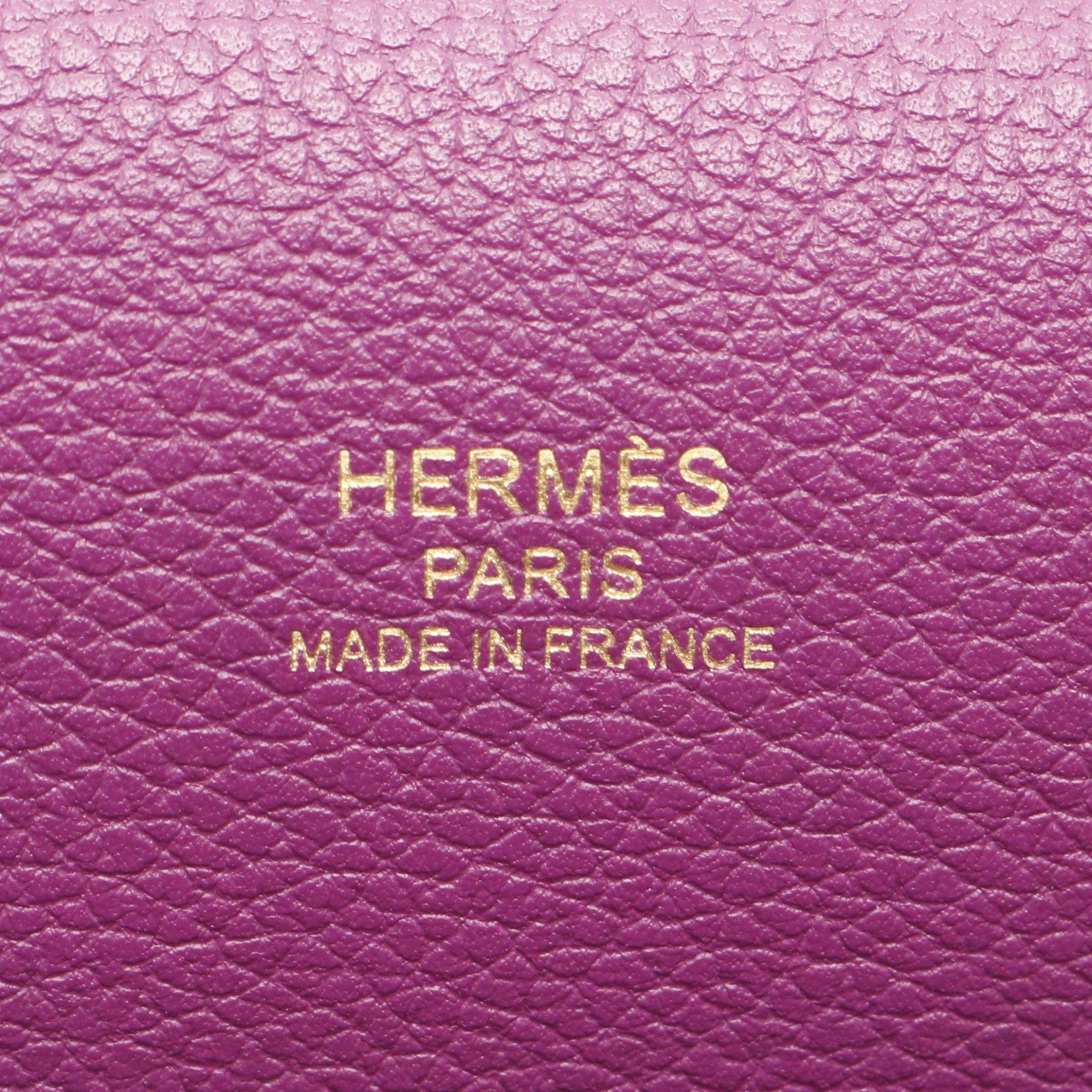Hermes Hermes Sacchrouris 23 Anemone Shoulder Bag Evercolor Purple Gold Hardware D Stamp Size ONE SIZE - 4 Thumbnail