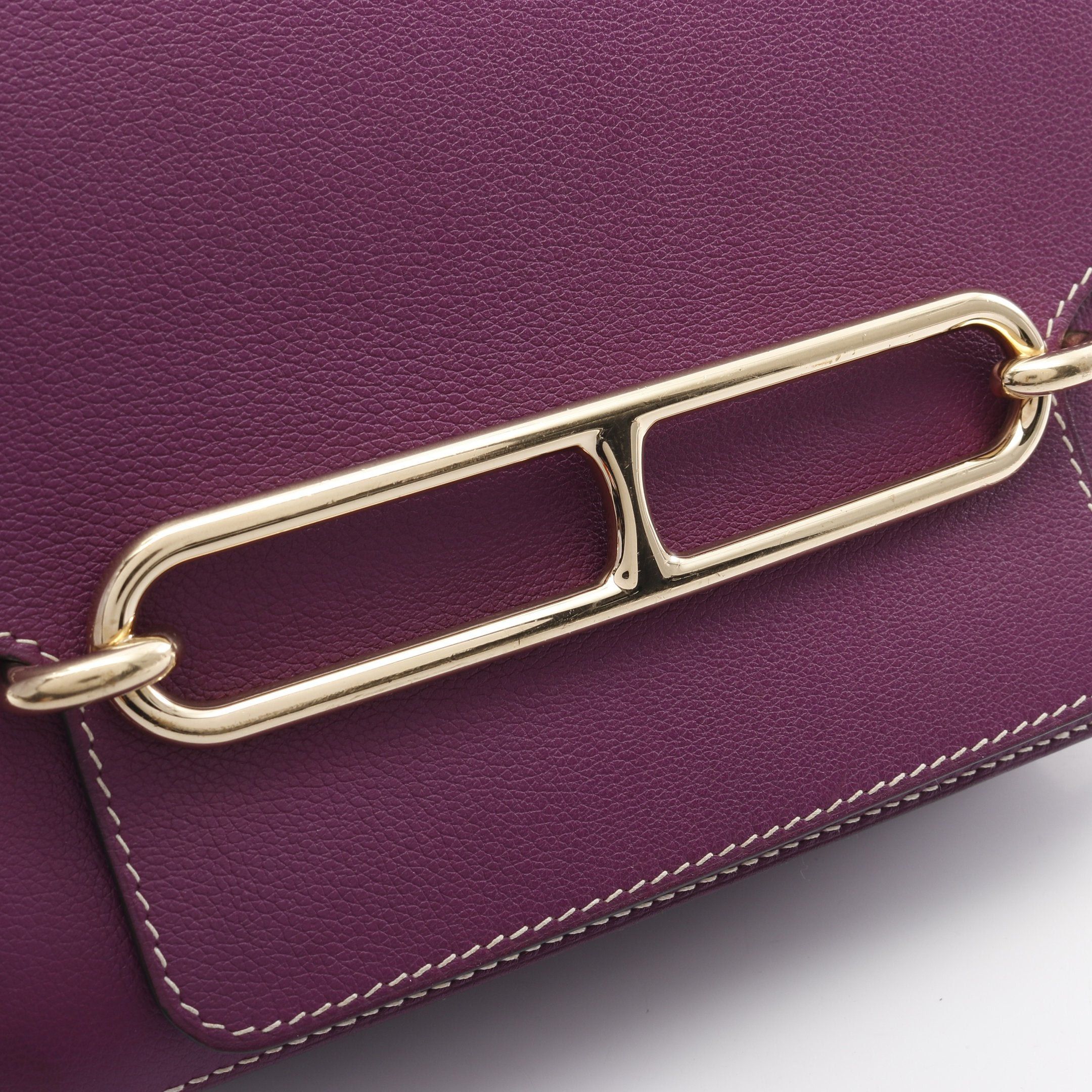 Hermes Hermes Sacchrouris 23 Anemone Shoulder Bag Evercolor Purple Gold Hardware D Stamp Size ONE SIZE - 9 Thumbnail