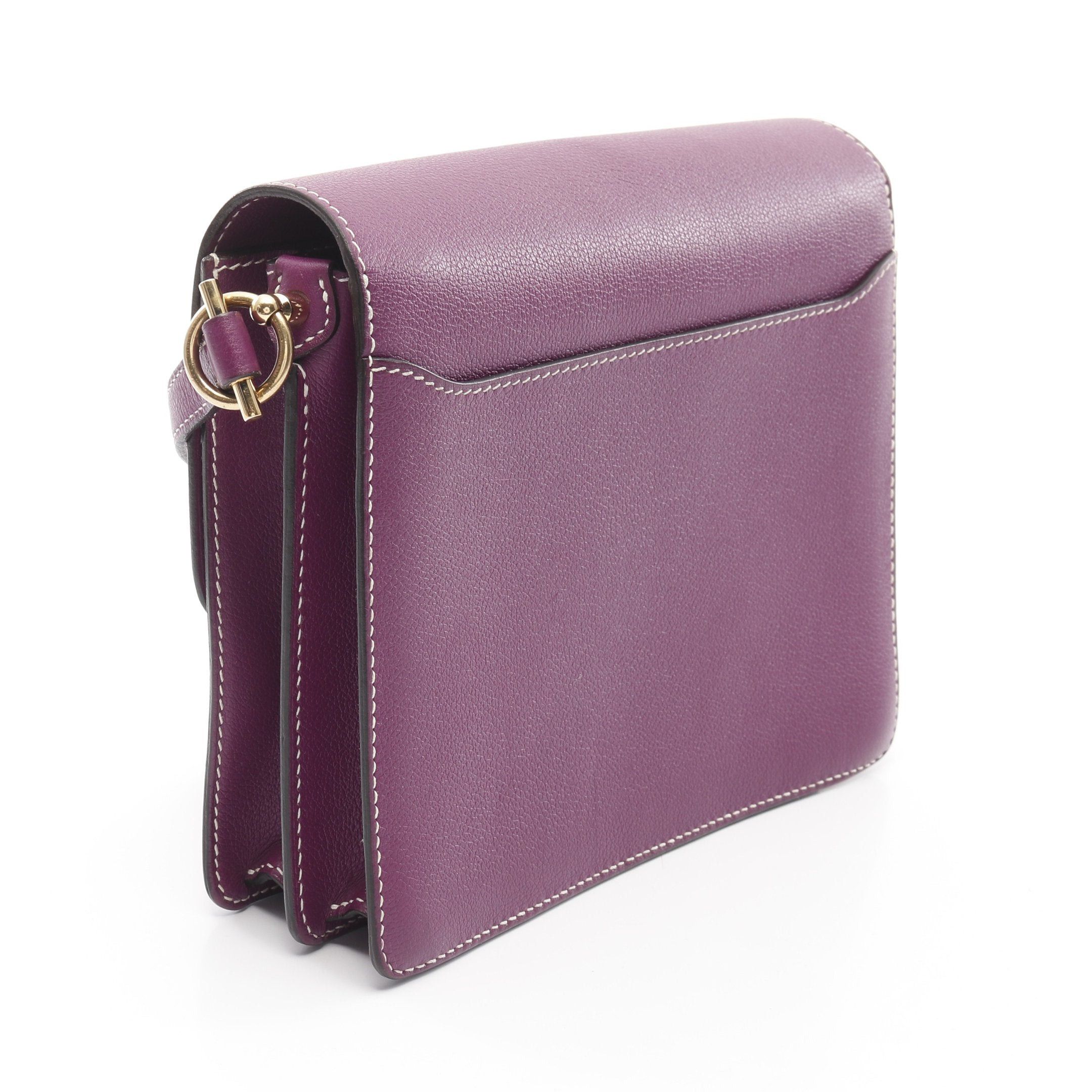 Hermes Hermes Sacchrouris 23 Anemone Shoulder Bag Evercolor Purple Gold Hardware D Stamp Size ONE SIZE - 2 Thumbnail