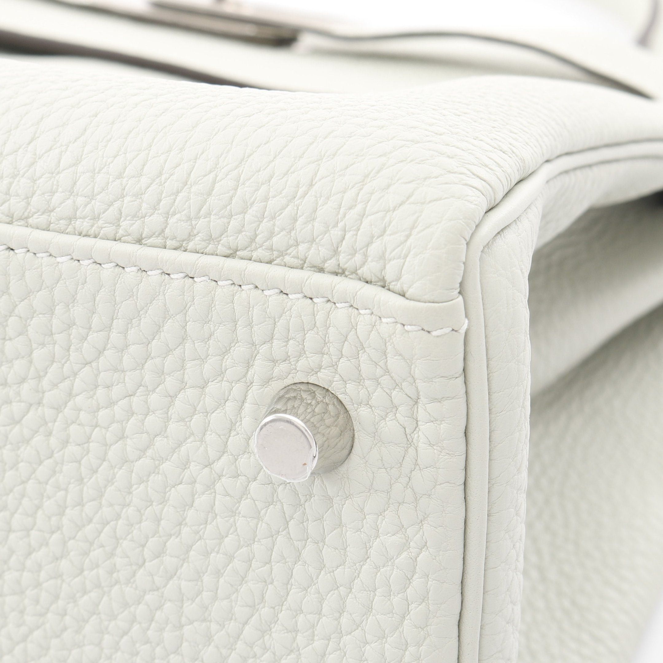 Hermes Hermes Kelly28 Grineve Handbag Togo Gray Green Silver Hardware Inner Stitch B Stamp Size ONE SIZE - 9 Thumbnail