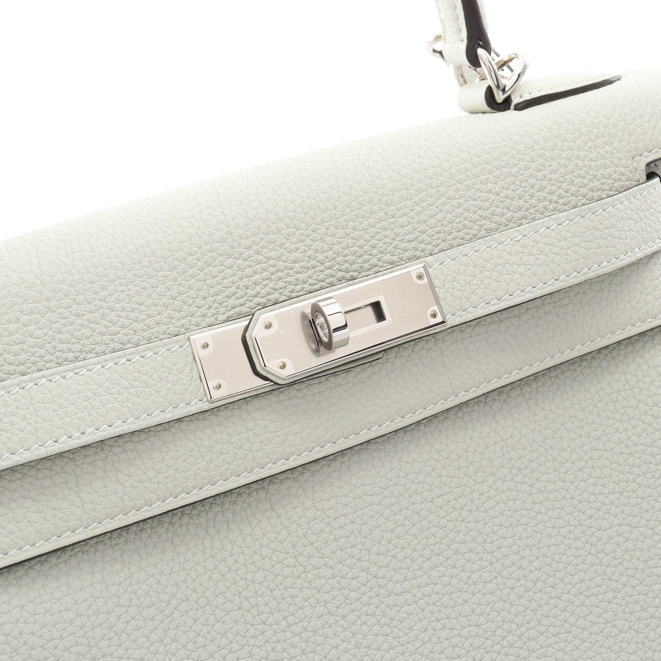 Hermes Hermes Kelly28 Grineve Handbag Togo Gray Green Silver Hardware Inner Stitch B Stamp Size ONE SIZE - 8 Thumbnail