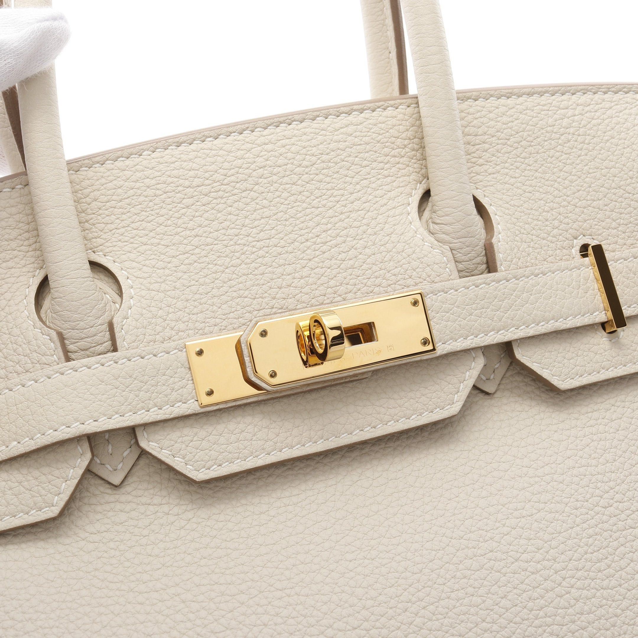 Hermes Hermes Birkin 30 Kure Handbag Togo Ivory Gold Hardware Z Stamp Size ONE SIZE - 10 Thumbnail