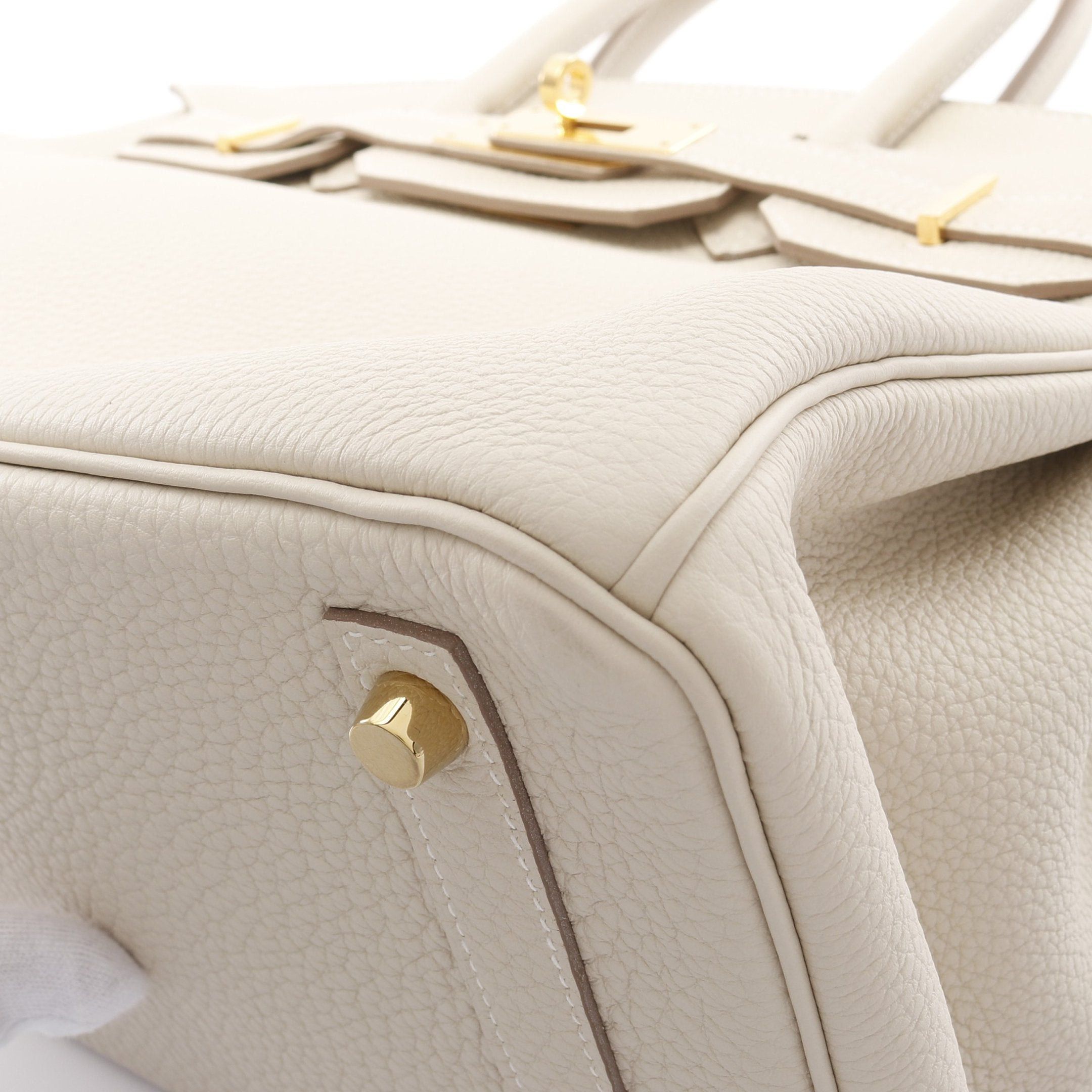 Hermes Hermes Birkin 30 Kure Handbag Togo Ivory Gold Hardware Z Stamp Size ONE SIZE - 8 Thumbnail
