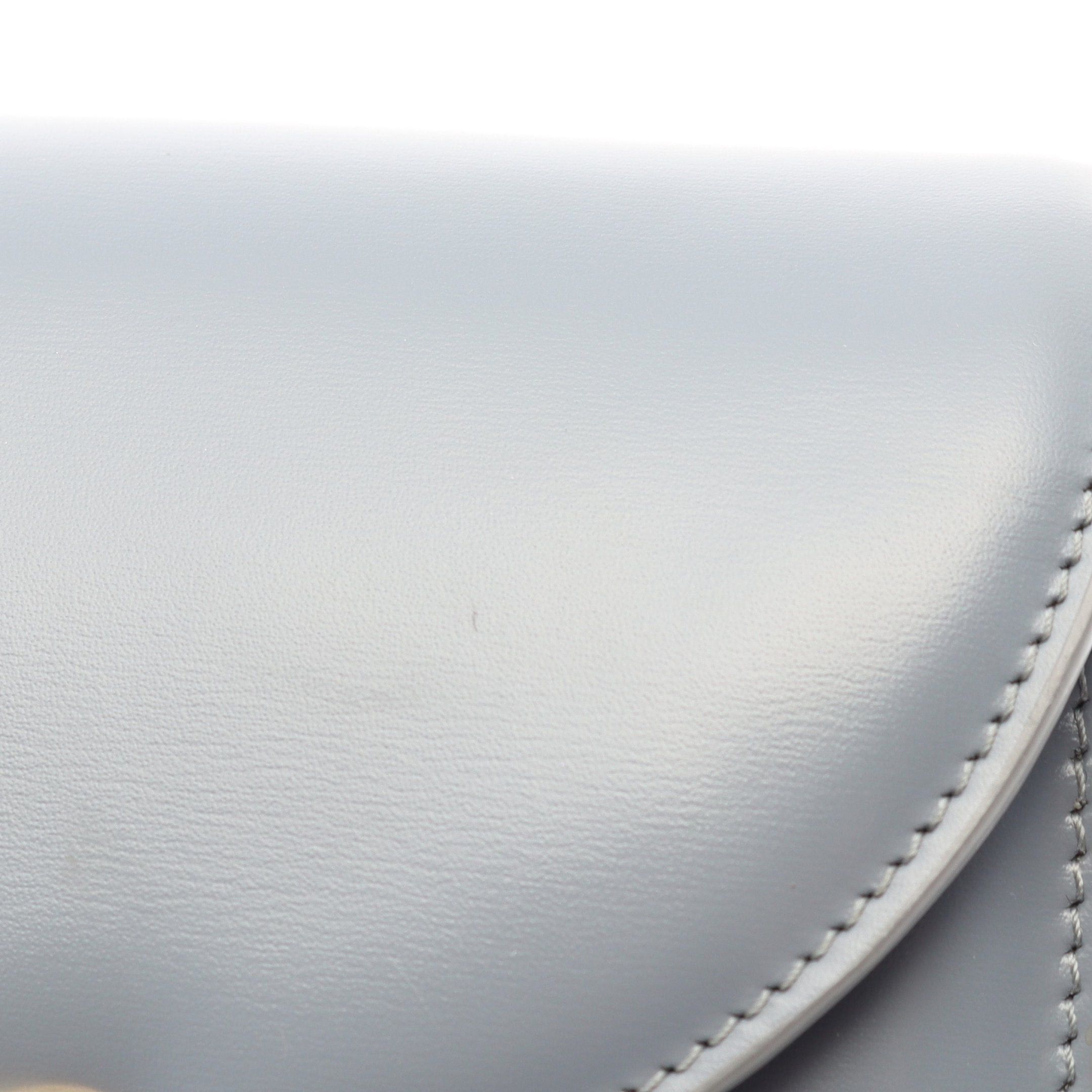 Celine Celine Teen Buzas Triomphe Shoulder Bag Leather Gray Size ONE SIZE - 9 Thumbnail