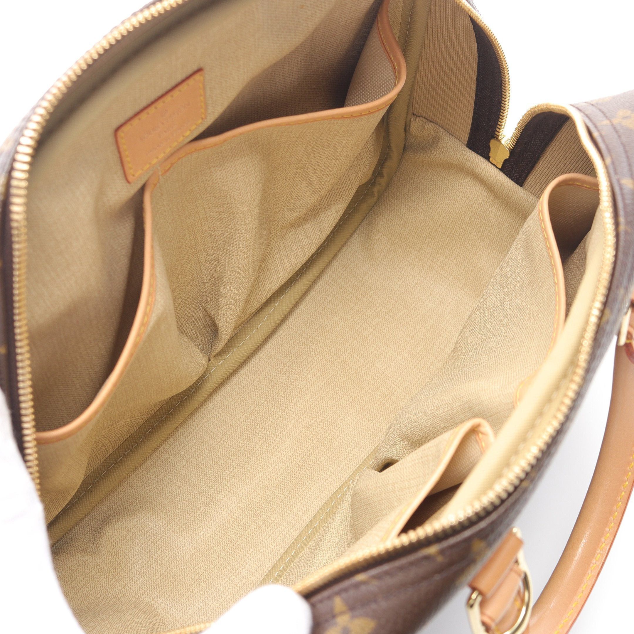 Louis Vuitton Louis Vuitton Trouville Monogram Handbag Leather Brown Size ONE SIZE - 3 Thumbnail