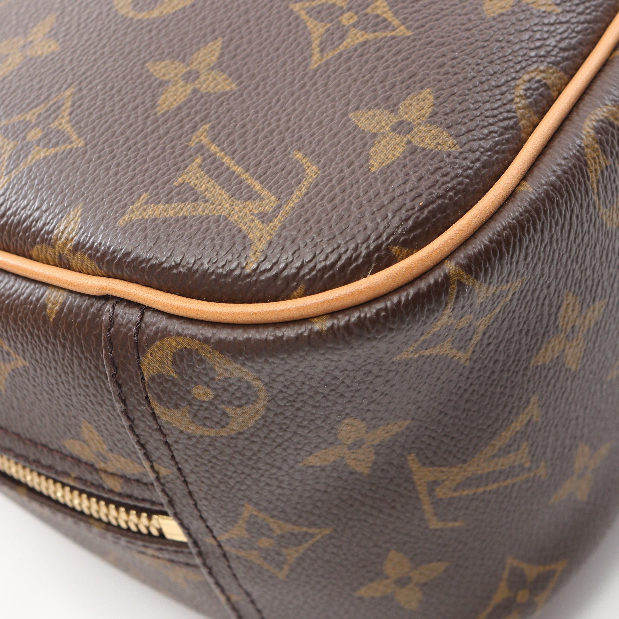 Louis Vuitton Louis Vuitton Trouville Monogram Handbag Leather Brown Size ONE SIZE - 8 Thumbnail