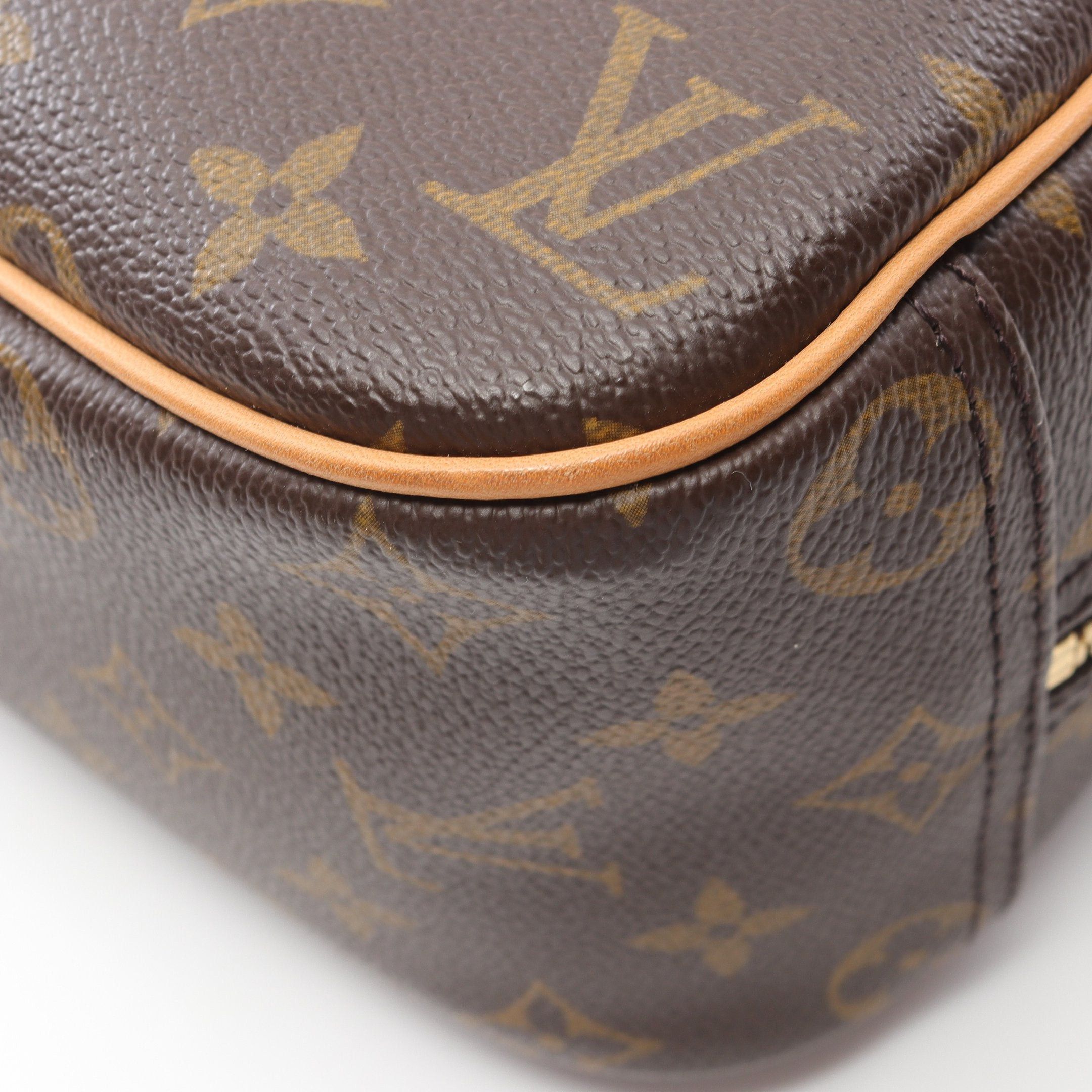 Louis Vuitton Louis Vuitton Trouville Monogram Handbag Leather Brown Size ONE SIZE - 9 Thumbnail