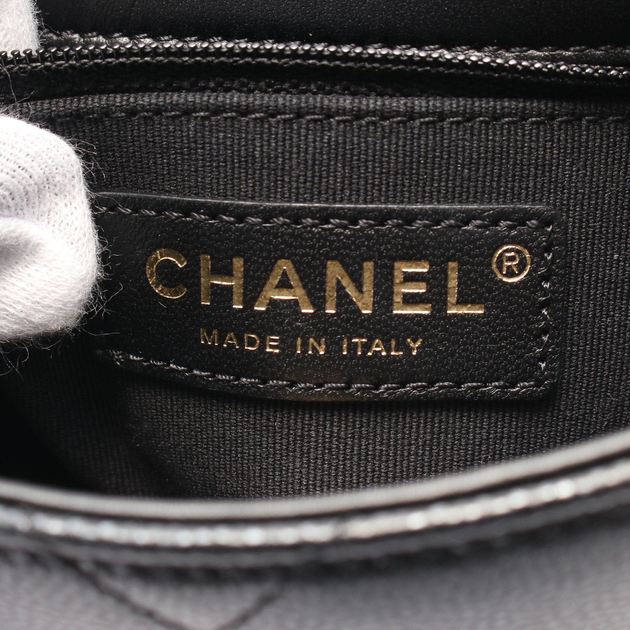 Chanel Chanel Chain Shoulder Bag Caviar Skin Black Gold Hardware Size ONE SIZE - 4 Thumbnail
