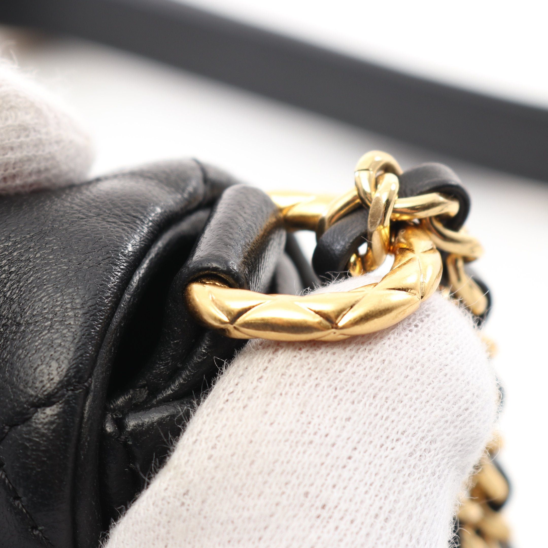 Chanel Chanel Matelasse Chain Shoulder Bag Lambskin Black Gold Hardware Size ONE SIZE - 8 Thumbnail