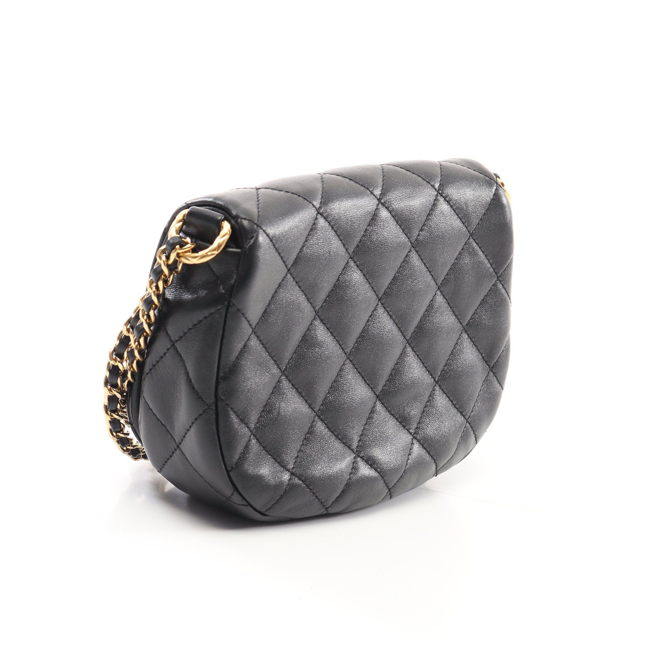 Chanel Chanel Matelasse Chain Shoulder Bag Lambskin Black Gold Hardware Size ONE SIZE - 2 Thumbnail
