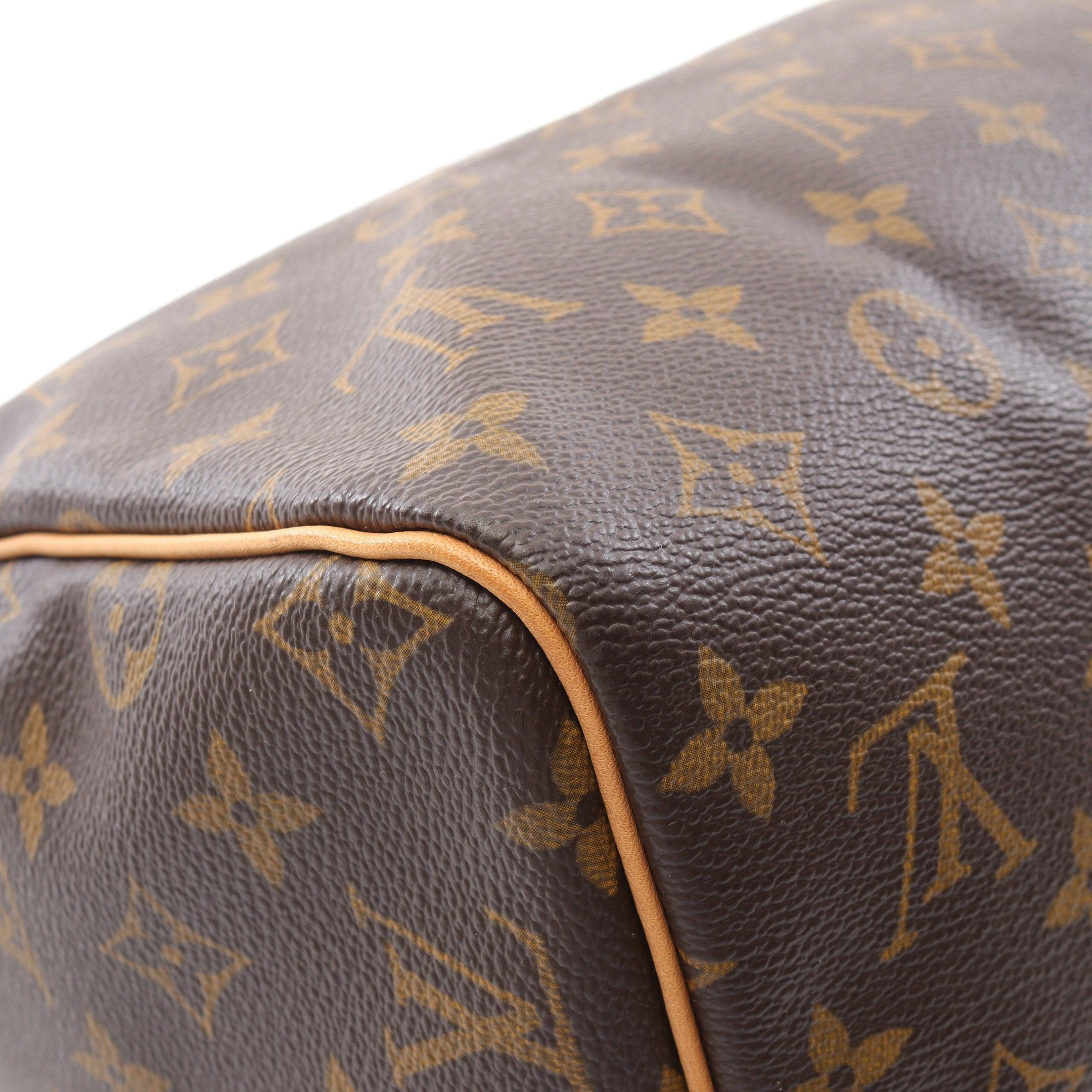 Louis Vuitton Louis Vuitton Speedy 30 Monogram Handbag Leather Brown Size ONE SIZE - 10 Thumbnail