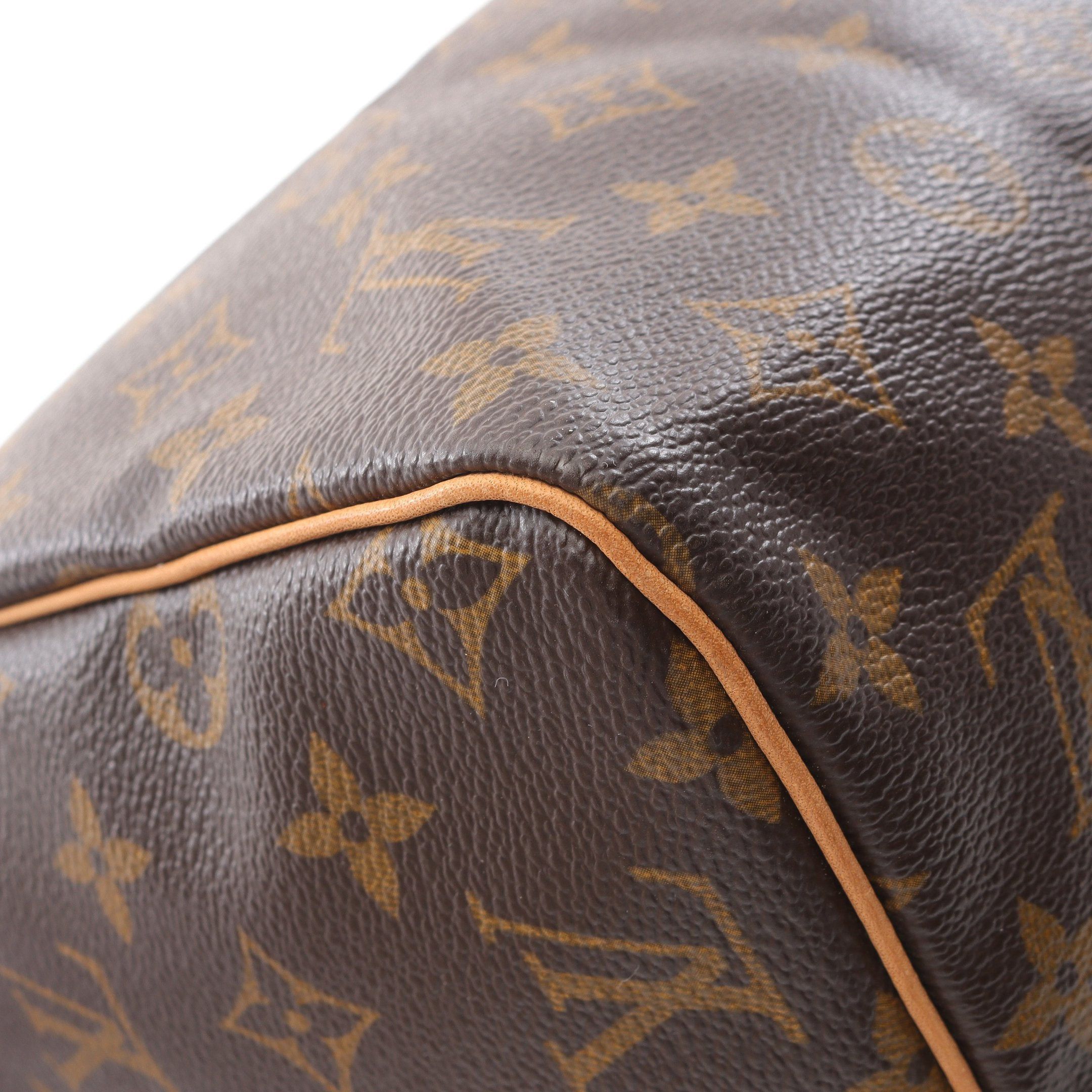Louis Vuitton Louis Vuitton Speedy 30 Monogram Handbag Leather Brown Size ONE SIZE - 10 Thumbnail