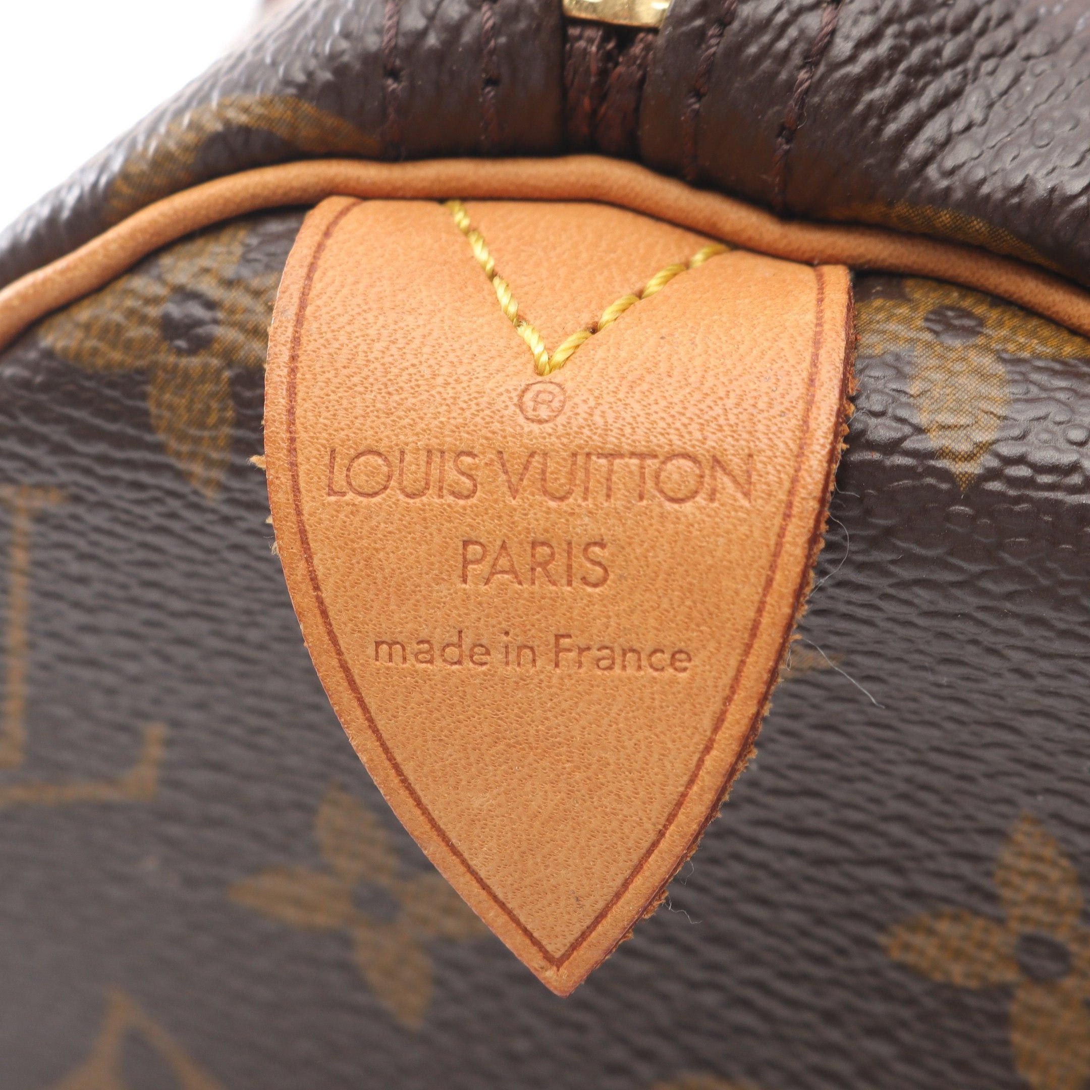 Louis Vuitton Louis Vuitton Speedy 30 Monogram Handbag Leather Brown Size ONE SIZE - 4 Thumbnail