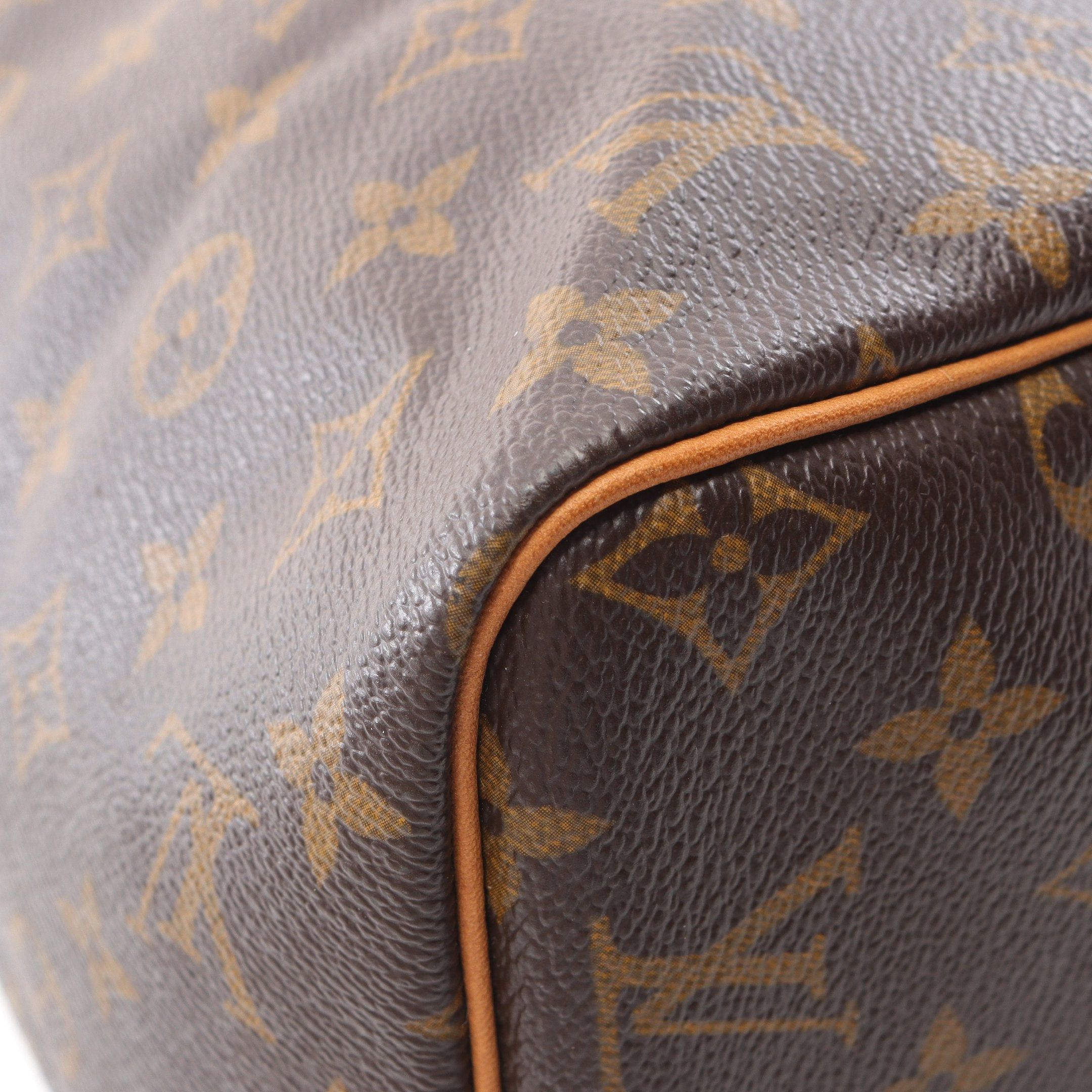 Louis Vuitton Louis Vuitton Speedy 30 Monogram Handbag Leather Brown Size ONE SIZE - 9 Thumbnail
