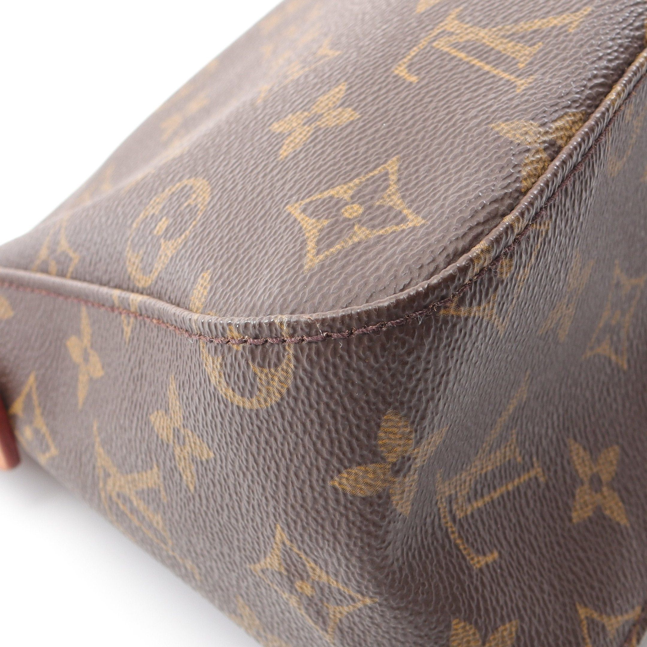 Louis Vuitton Louis Vuitton Mini Looping Monogram Handbag Leather Brown Size ONE SIZE - 9 Thumbnail