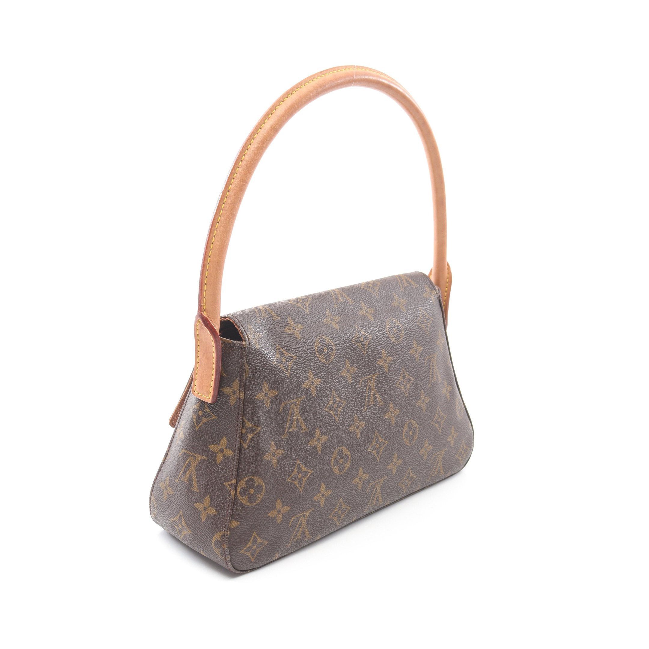 Louis Vuitton Louis Vuitton Mini Looping Monogram Handbag Leather Brown Size ONE SIZE - 2 Thumbnail