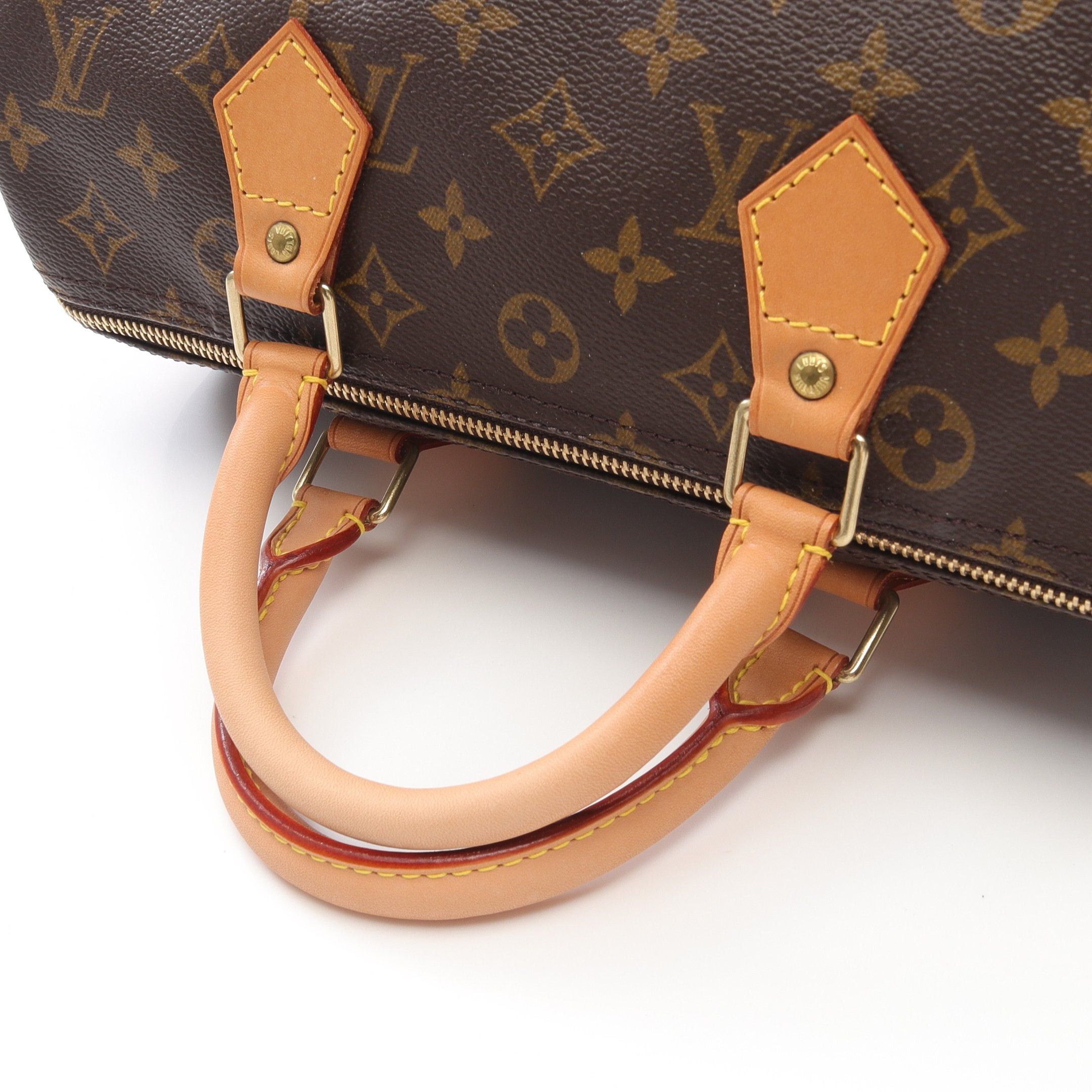 Louis Vuitton Louis Vuitton Speedy 30 Monogram Handbag Leather Brown Size ONE SIZE - 6 Thumbnail