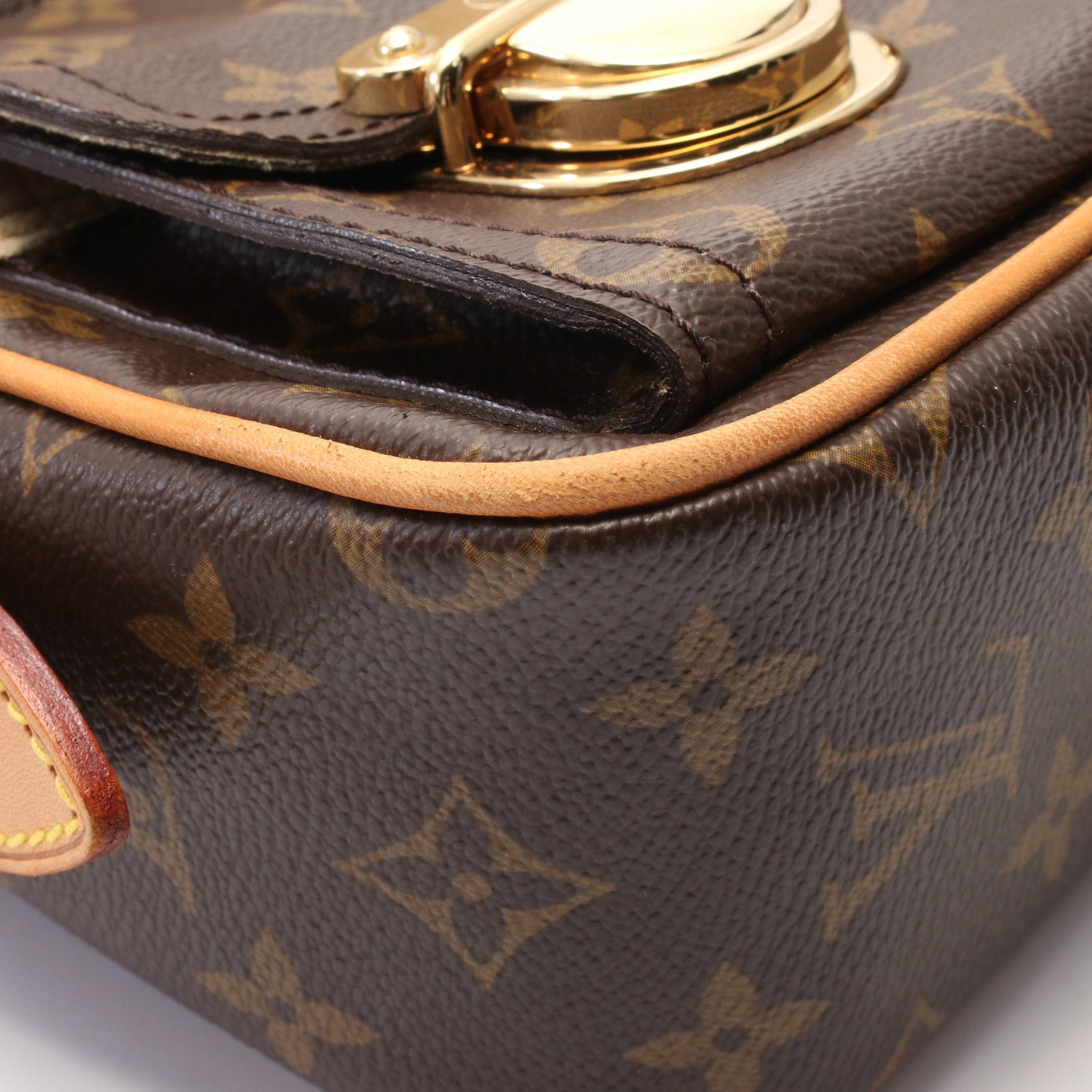 Louis Vuitton Louis Vuitton Hudson Pm Monogram Shoulder Bag Leather Brown Size ONE SIZE - 7 Thumbnail