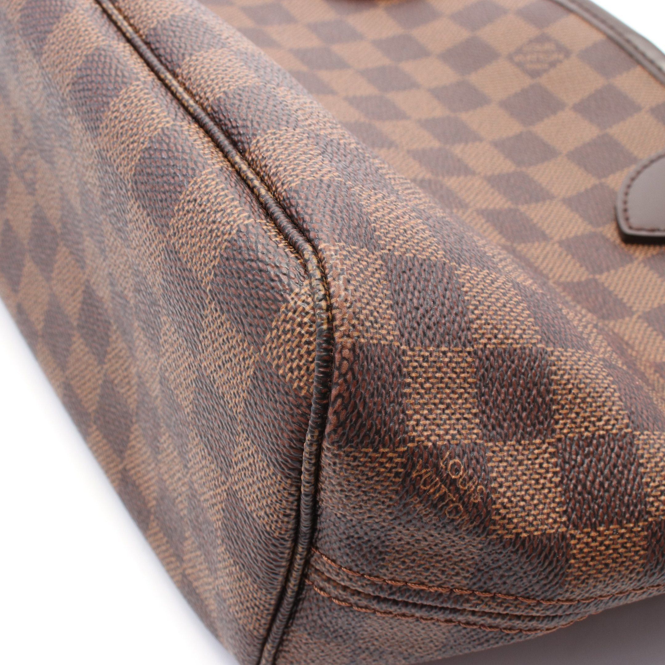 Louis Vuitton Louis Vuitton Neverfull Pm Damier Ebene Handbag Tote Bag Leather Brown Size ONE SIZE - 7 Thumbnail
