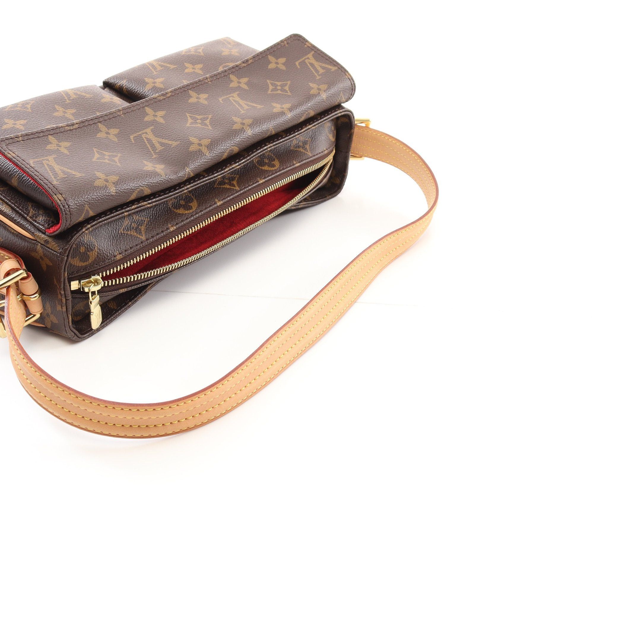 Louis Vuitton Louis Vuitton Vivacite Mm Monogram Shoulder Bag Leather Brown Size ONE SIZE - 8 Thumbnail