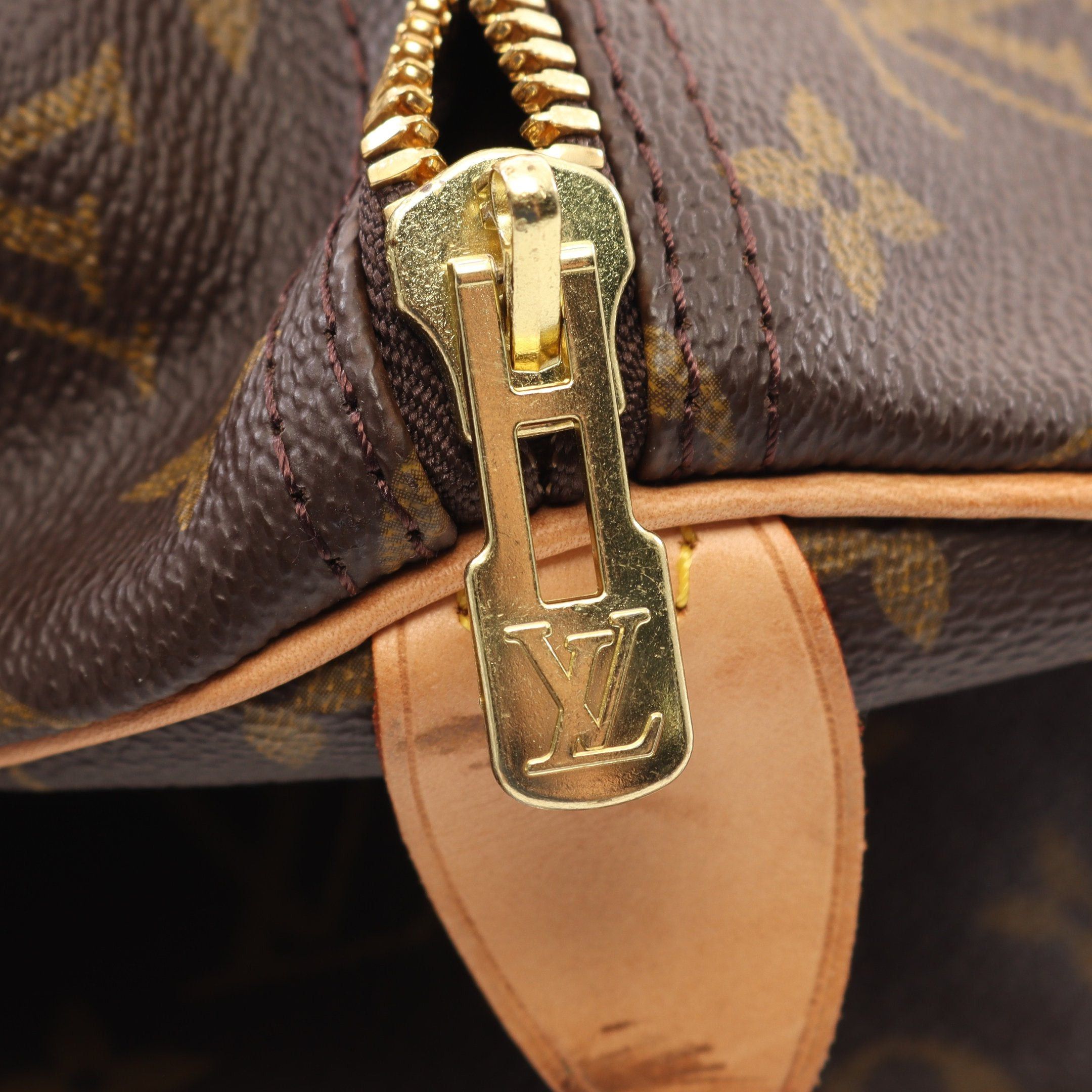 Louis Vuitton Louis Vuitton Keepall 55 Monogram Boston Bag Leather Brown Size ONE SIZE - 10 Thumbnail