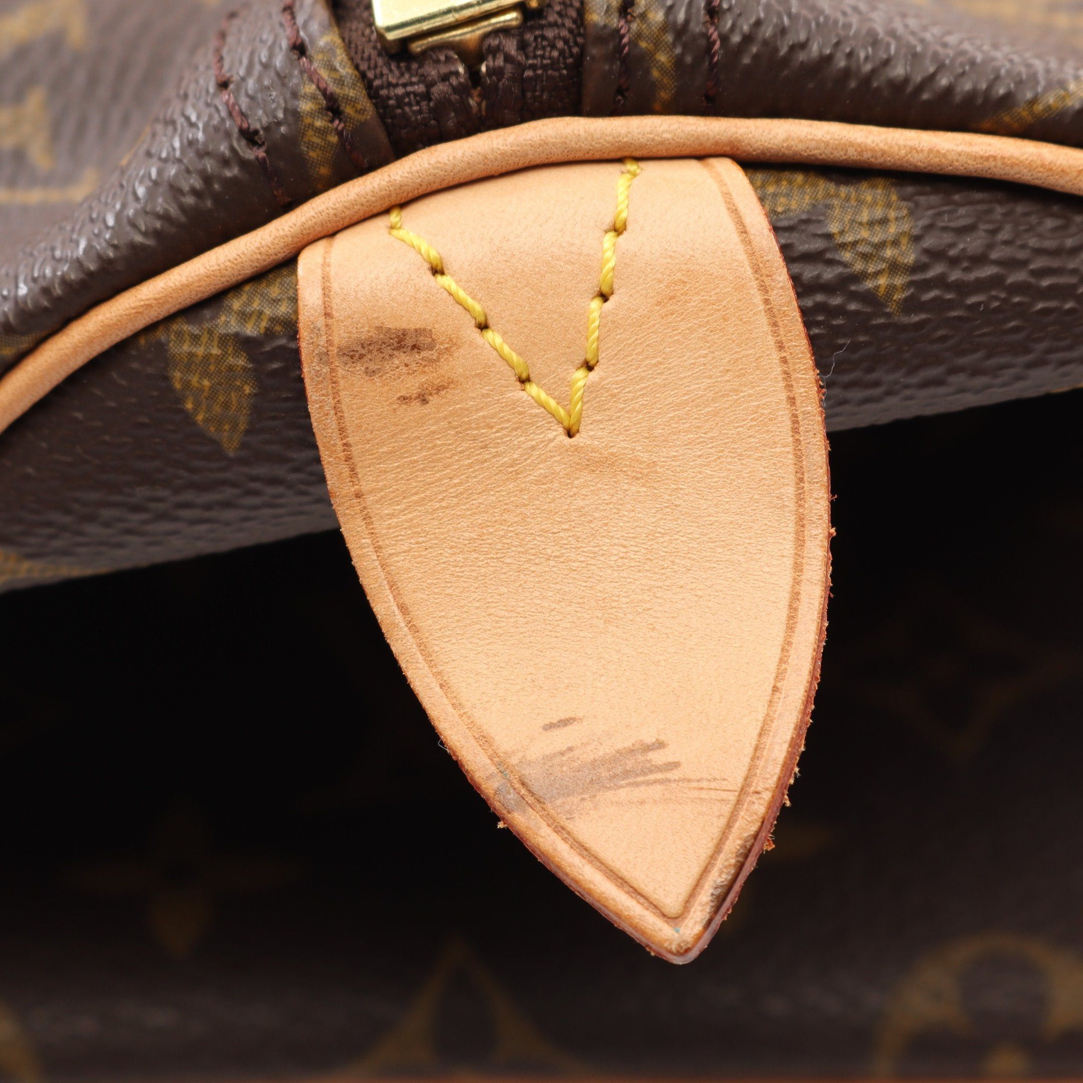 Louis Vuitton Louis Vuitton Keepall 55 Monogram Boston Bag Leather Brown Size ONE SIZE - 9 Thumbnail