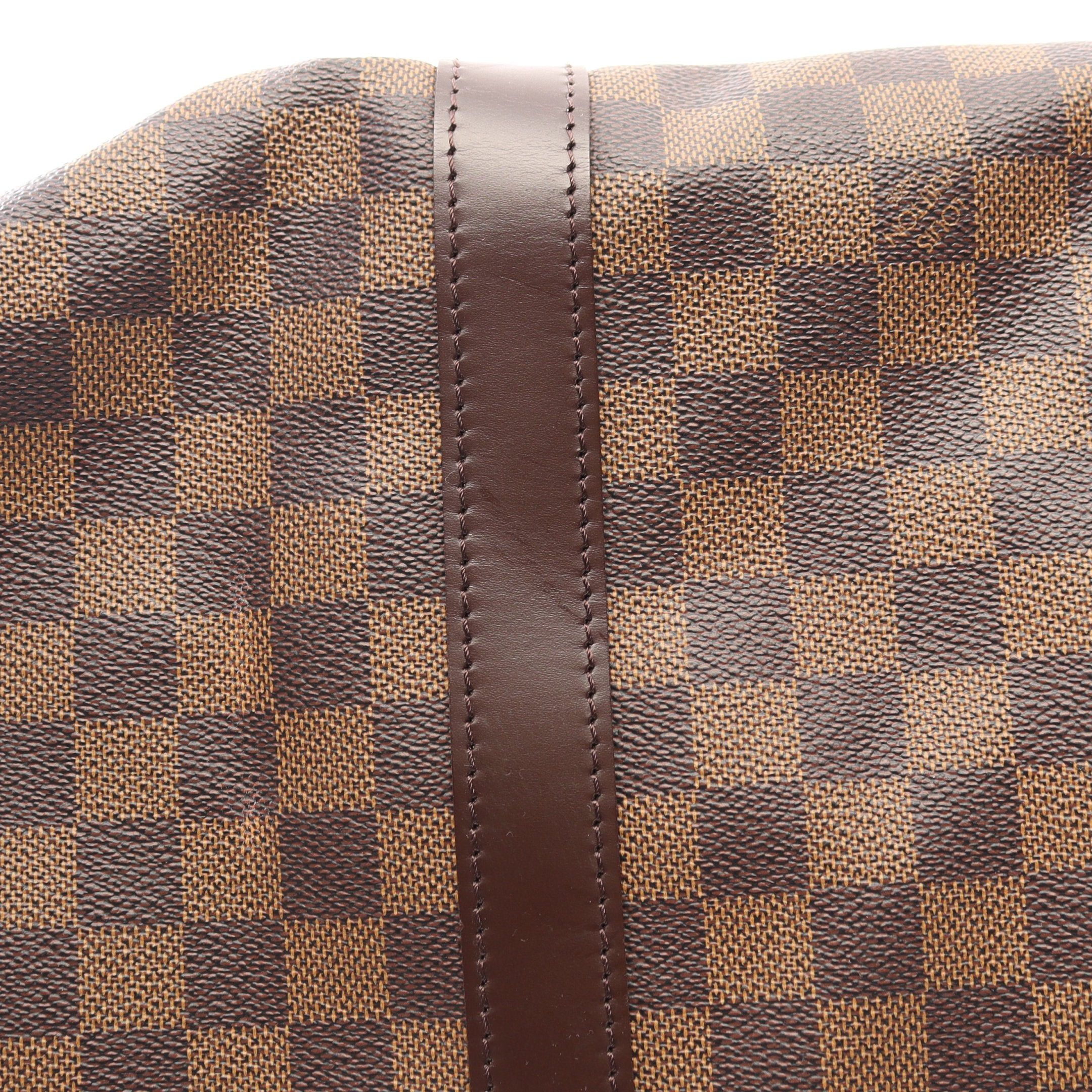 Louis Vuitton Louis Vuitton Keepall 50 Damier Ebene Boston Bag Leather Brown Size ONE SIZE - 6 Thumbnail