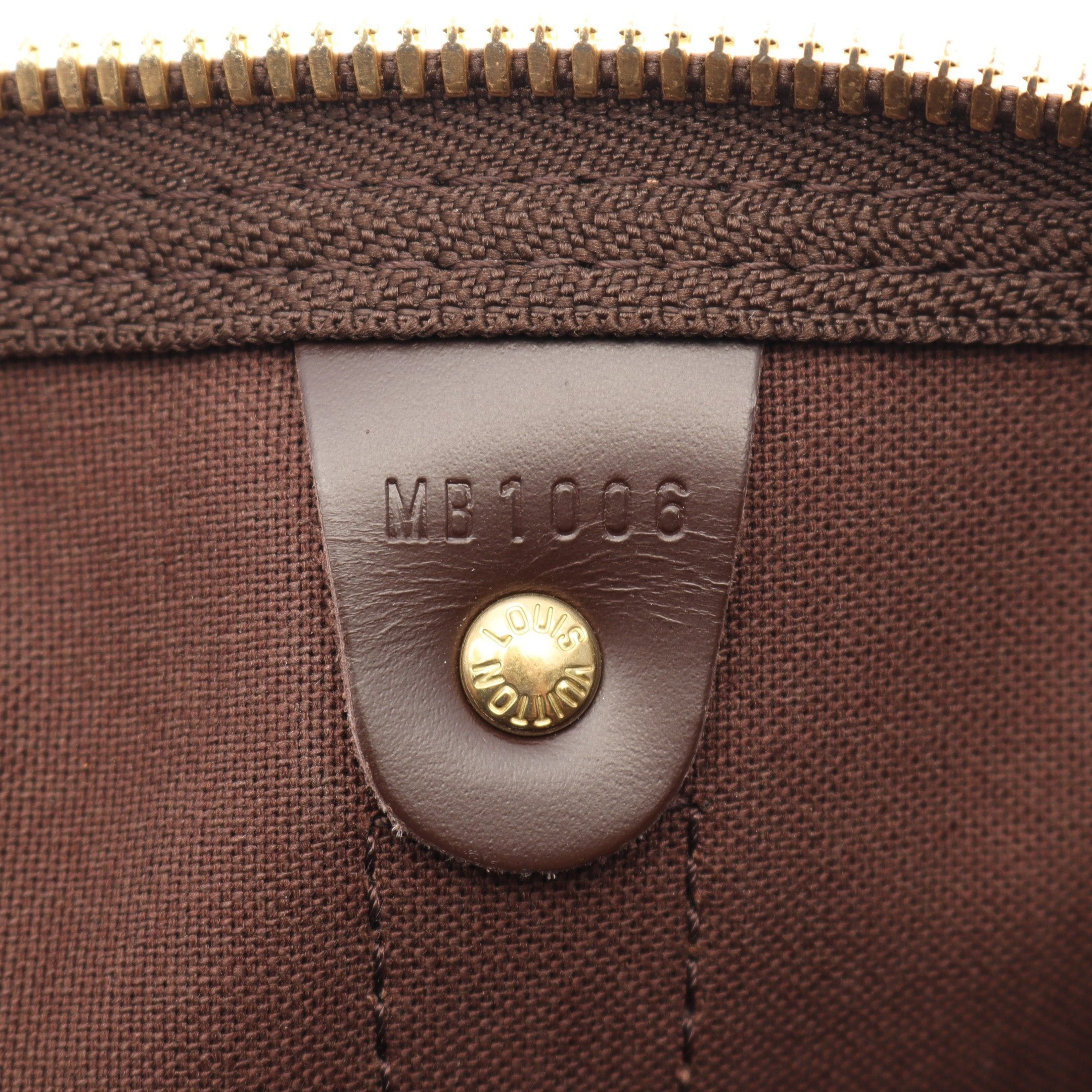 Louis Vuitton Louis Vuitton Keepall 50 Damier Ebene Boston Bag Leather Brown Size ONE SIZE - 5 Thumbnail