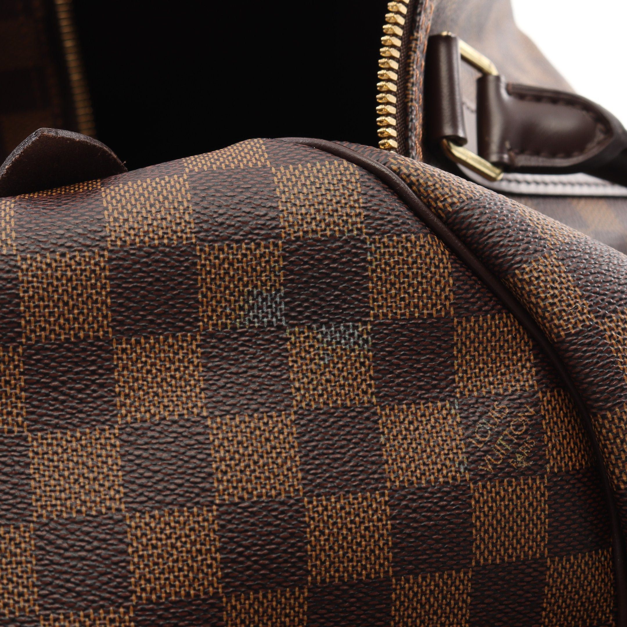 Louis Vuitton Louis Vuitton Keepall 50 Damier Ebene Boston Bag Leather Brown Size ONE SIZE - 10 Thumbnail