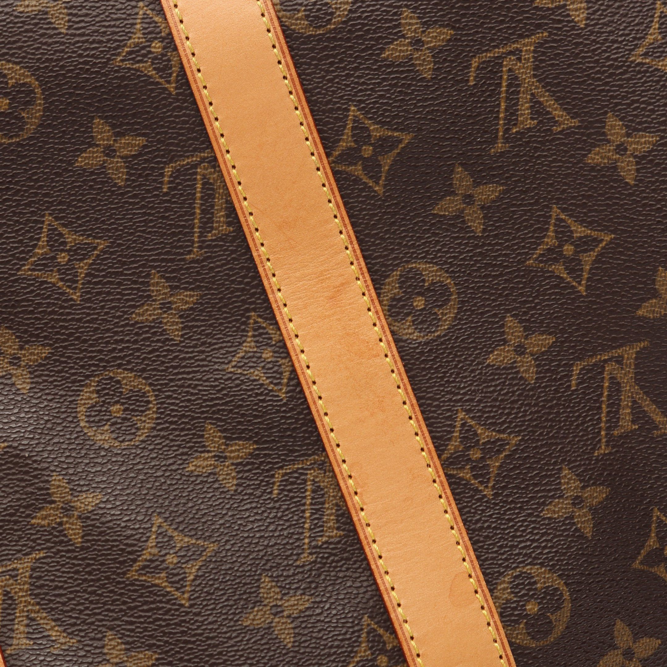 Louis Vuitton Louis Vuitton Keepall 45 Monogram Boston Bag Leather Brown Size ONE SIZE - 7 Thumbnail