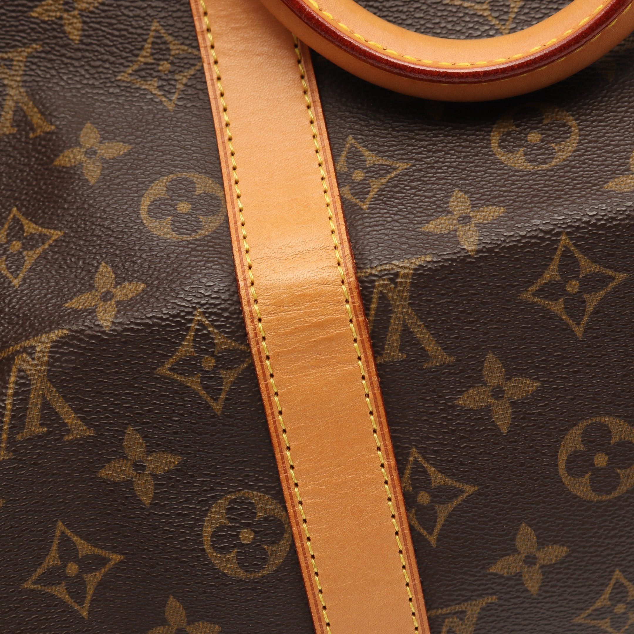 Louis Vuitton Louis Vuitton Keepall 45 Monogram Boston Bag Leather Brown Size ONE SIZE - 10 Thumbnail