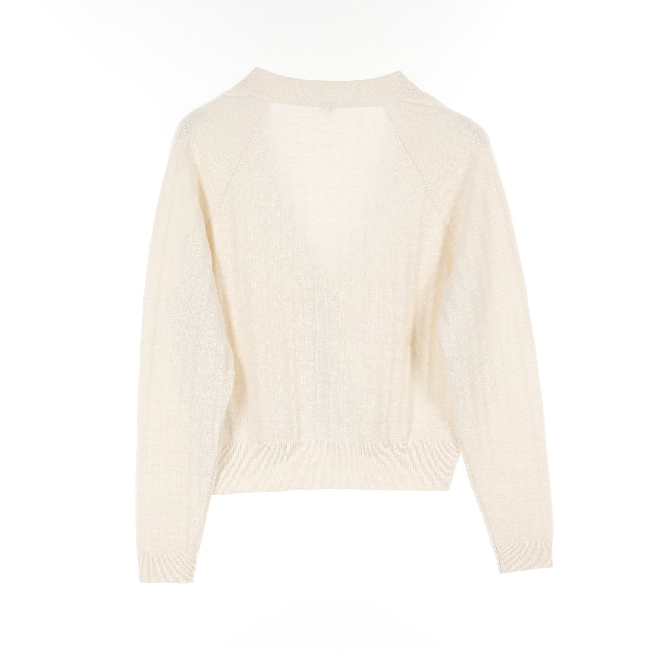 Hermes Hermes Serie Button H Pattern Cardigan Wool Ivory Size ONE SIZE - 2 Thumbnail