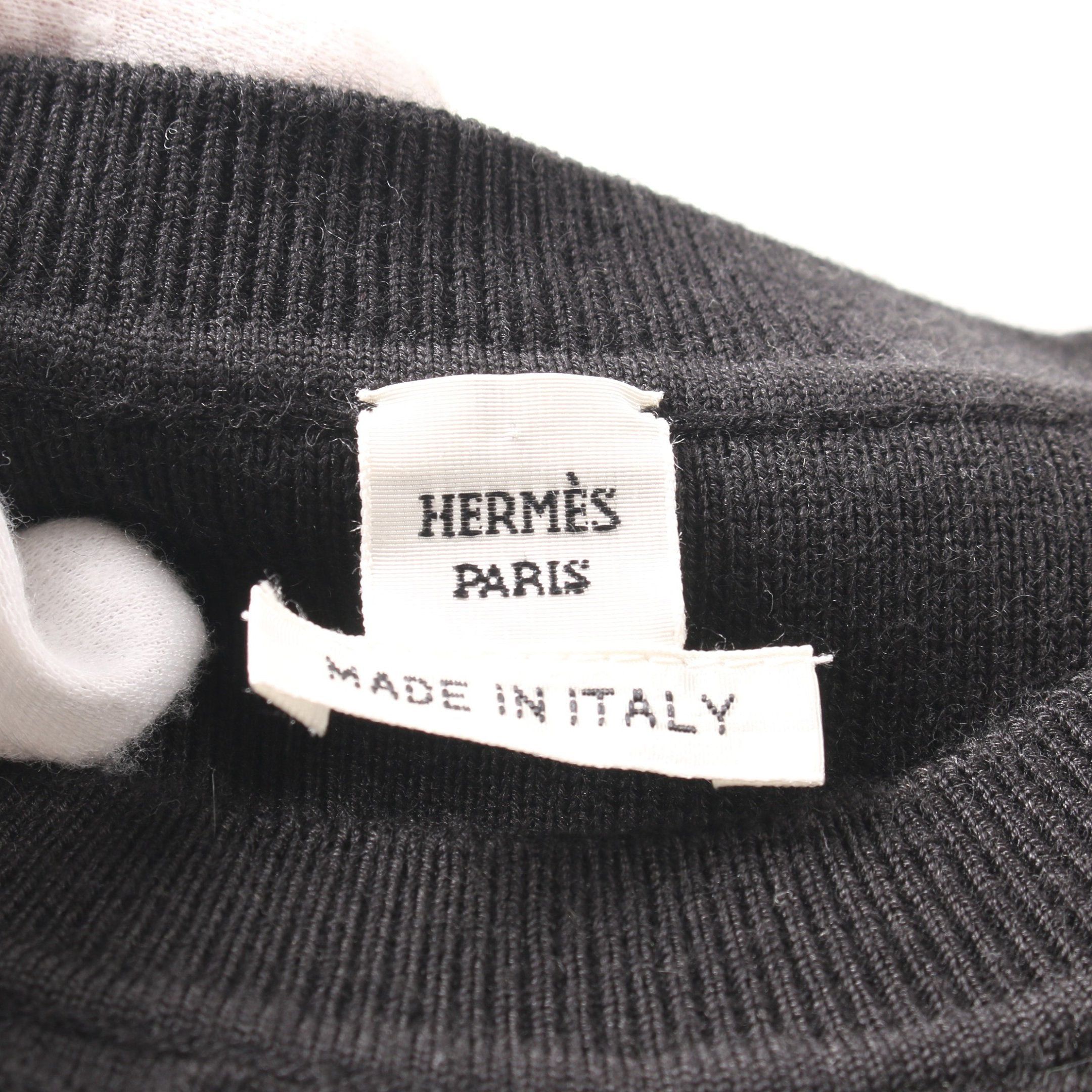 Hermes Hermes One Piece All-Over Pattern Cashmere Silk Black Size ONE SIZE - 3 Thumbnail