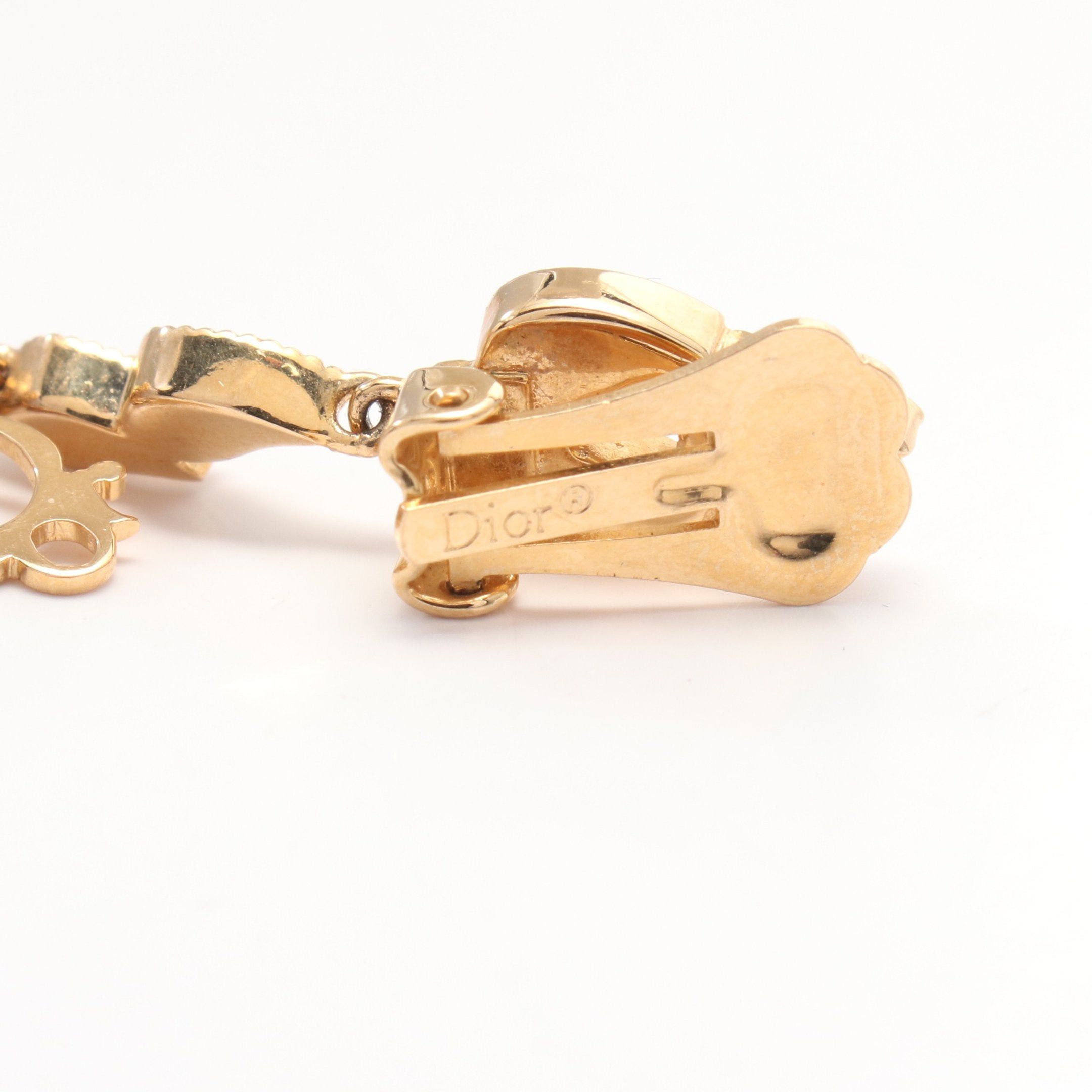 Dior Dior Earrings Gp Colored Stones Gold Light Blue Size ONE SIZE - 3 Thumbnail