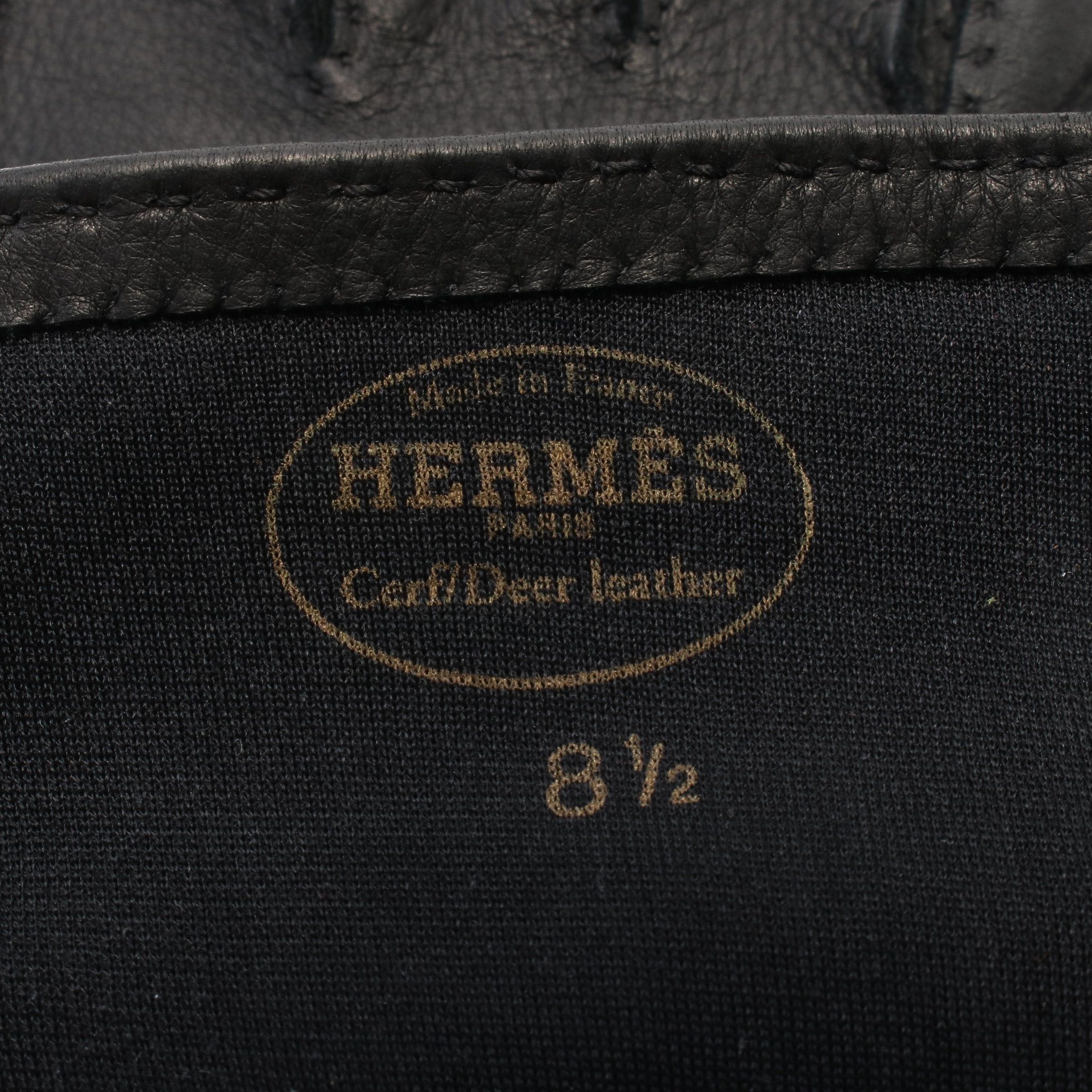 Hermes Hermes Gloves Glove Leather Black Size ONE SIZE - 3 Thumbnail
