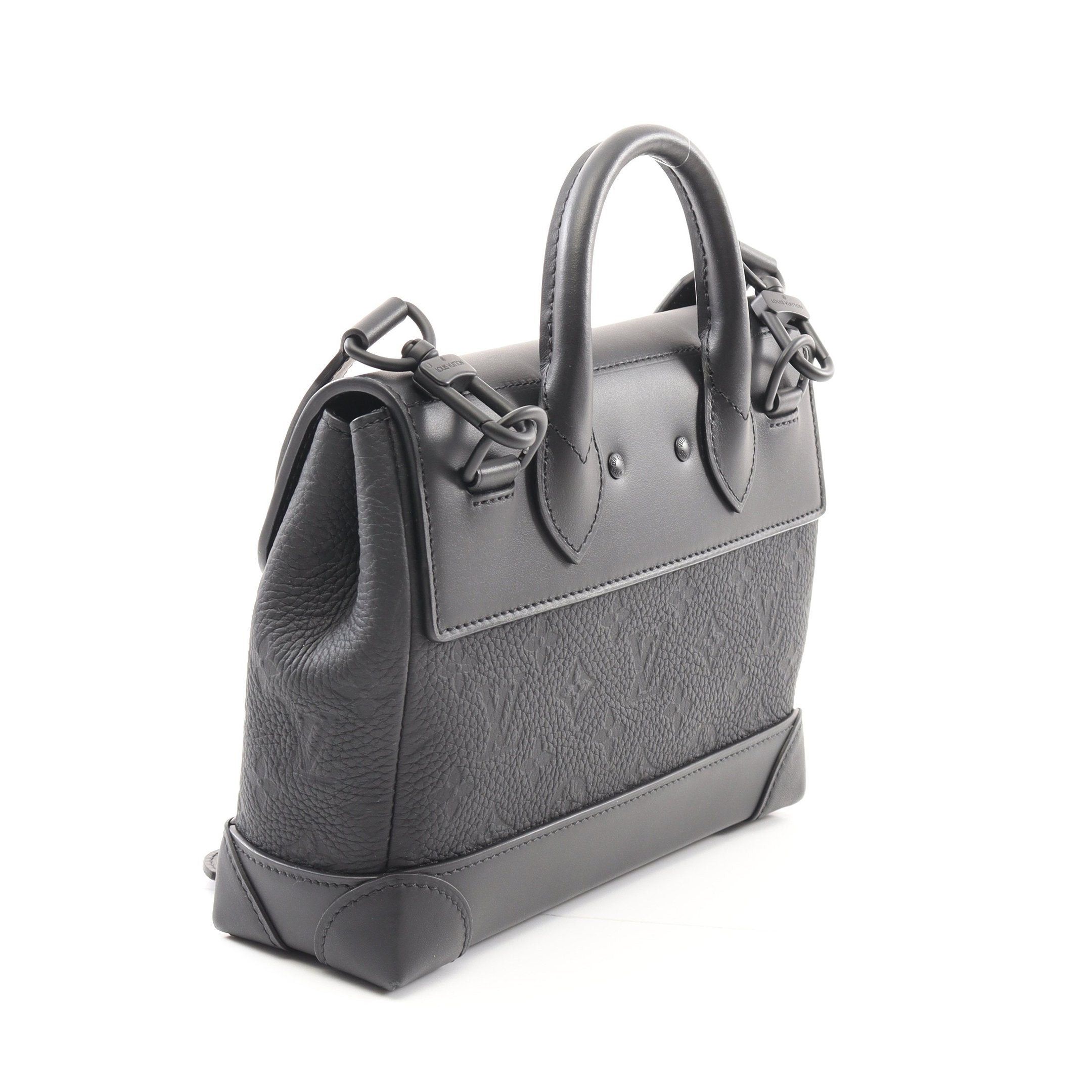 Louis Vuitton Louis Vuitton Steamer Pm Monogram Taurillon Handbag Leather Black Size ONE SIZE - 2 Thumbnail