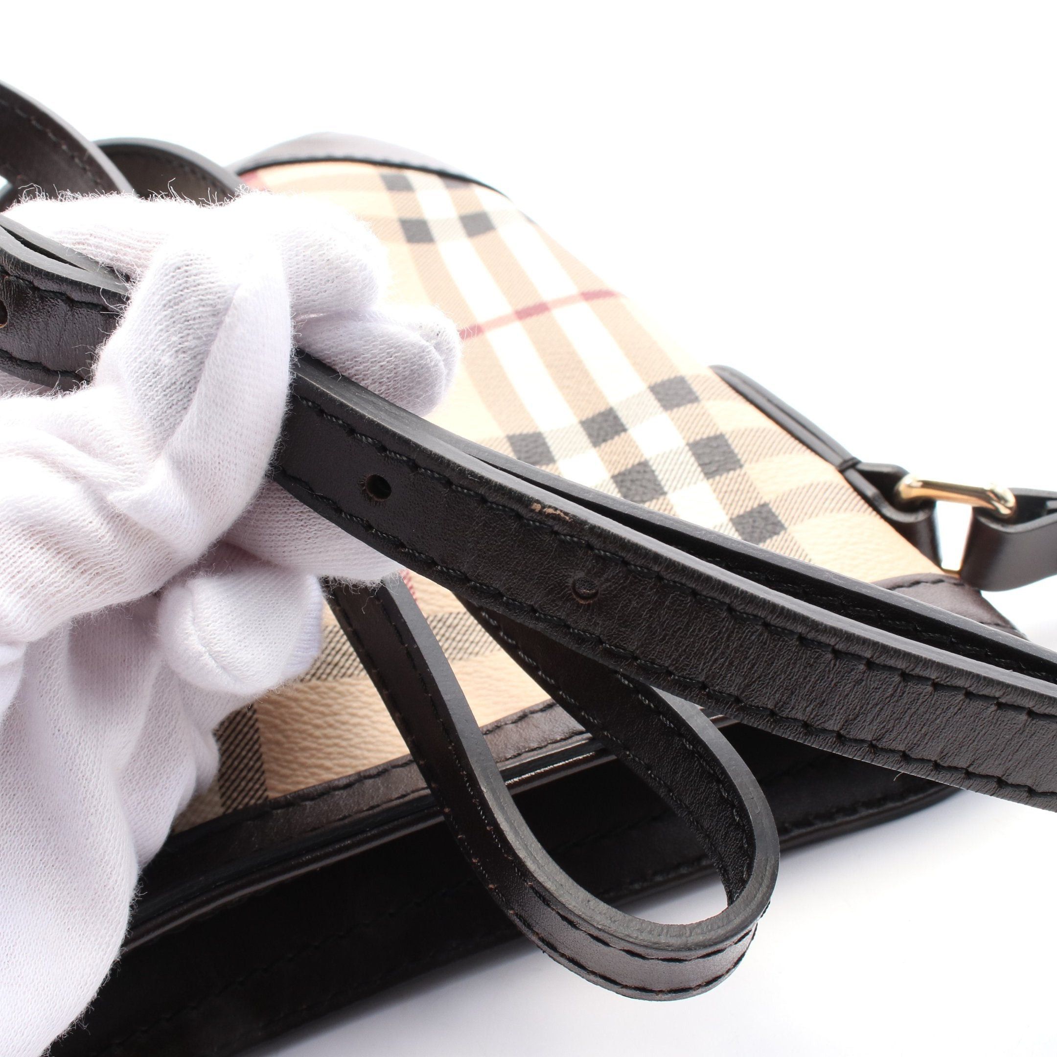Burberry Burberry Shoulder Bag Leather Beige Multicolor Dark Brown Size ONE SIZE - 6 Thumbnail