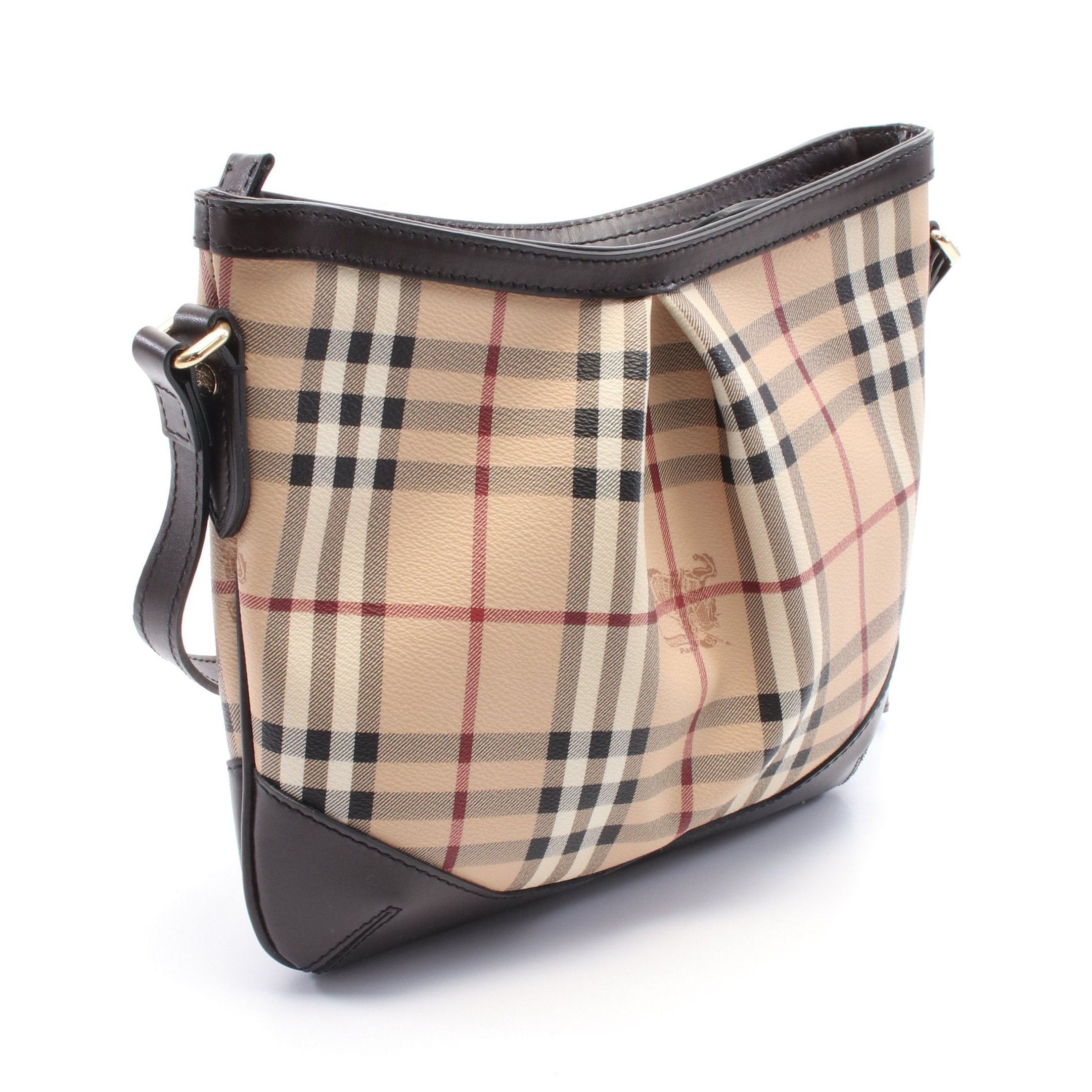Burberry Burberry Shoulder Bag Leather Beige Multicolor Dark Brown Size ONE SIZE - 2 Thumbnail