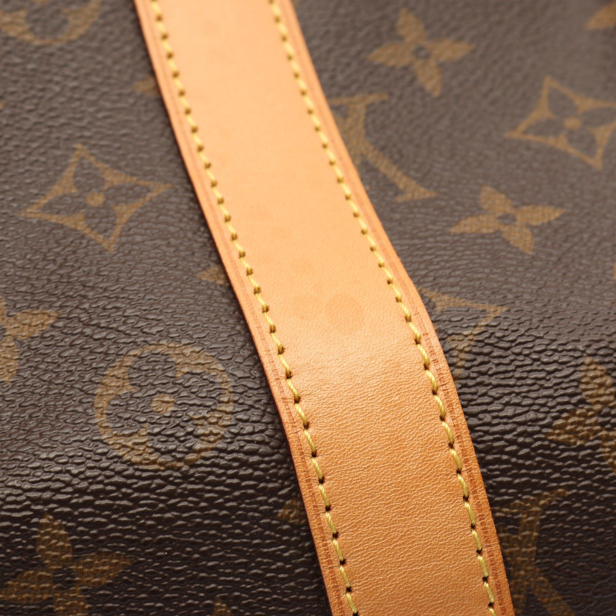 Louis Vuitton Louis Vuitton Keepall 55 Monogram Boston Bag Leather Brown Size ONE SIZE - 10 Thumbnail