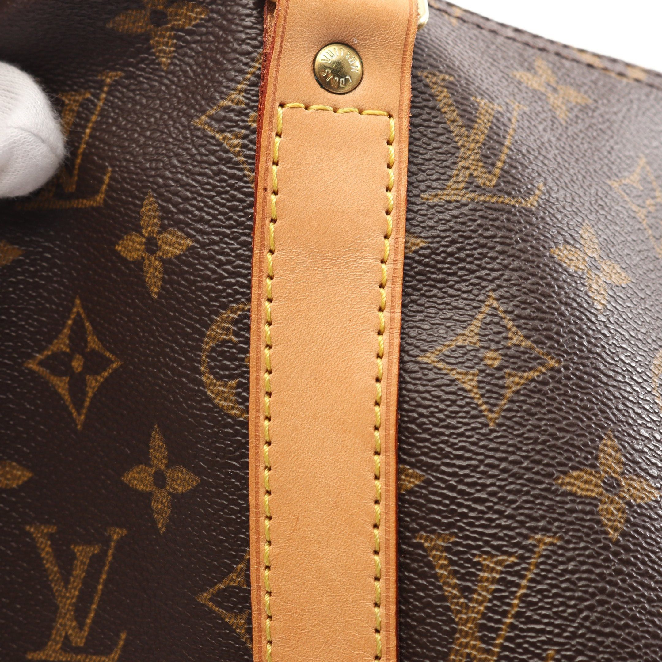 Louis Vuitton Louis Vuitton Keepall 50 Monogram Boston Bag Leather Brown Size ONE SIZE - 6 Thumbnail
