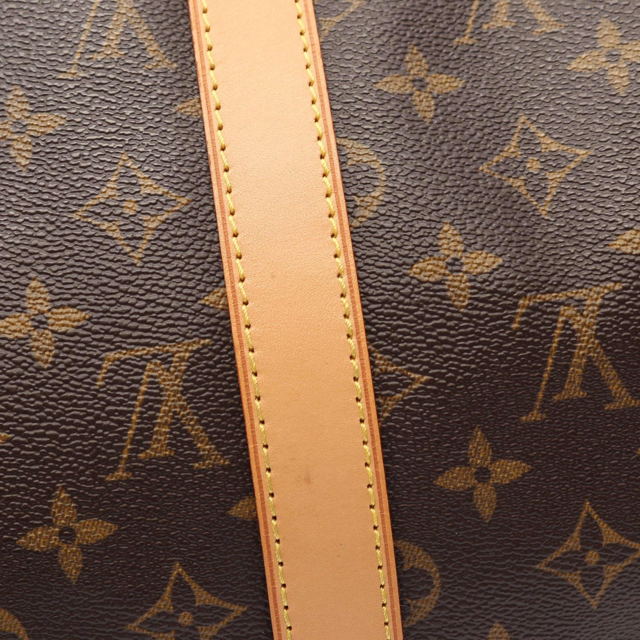 Louis Vuitton Louis Vuitton Keepall 50 Monogram Boston Bag Leather Brown Size ONE SIZE - 10 Thumbnail