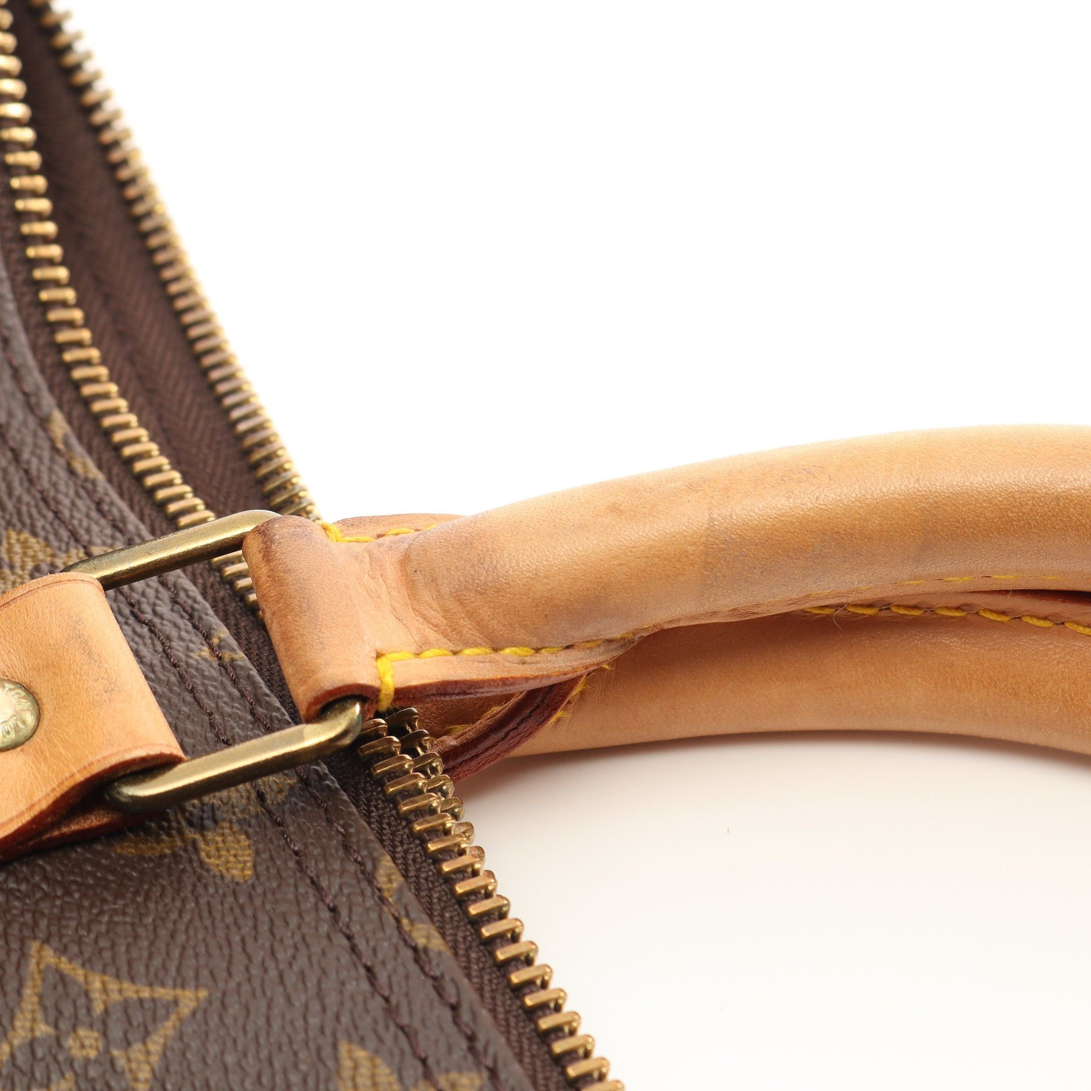 Louis Vuitton Louis Vuitton Keepall 60 Monogram Boston Bag Leather Brown Size ONE SIZE - 8 Thumbnail