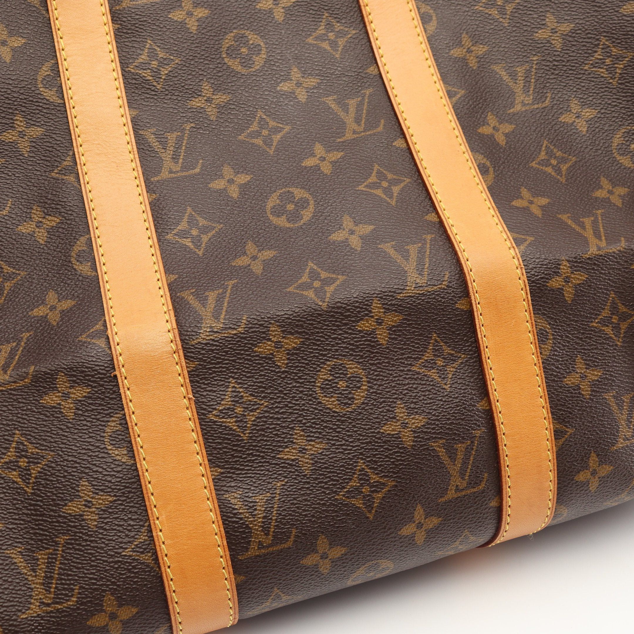 Louis Vuitton Louis Vuitton Keepall 50 Monogram Boston Bag Leather Brown Size ONE SIZE - 10 Thumbnail
