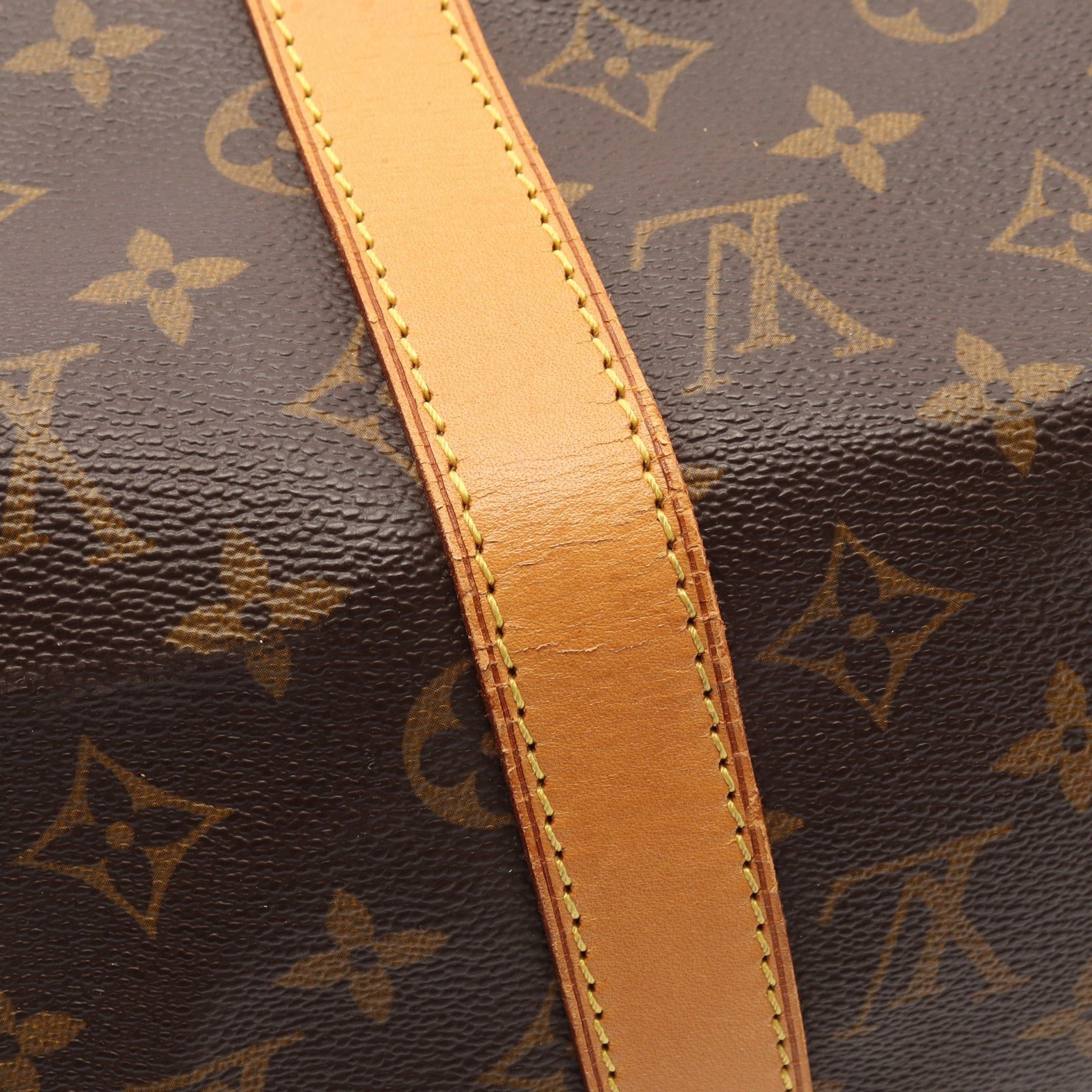 Louis Vuitton Louis Vuitton Keepall 50 Monogram Boston Bag Leather Brown Size ONE SIZE - 11 Thumbnail