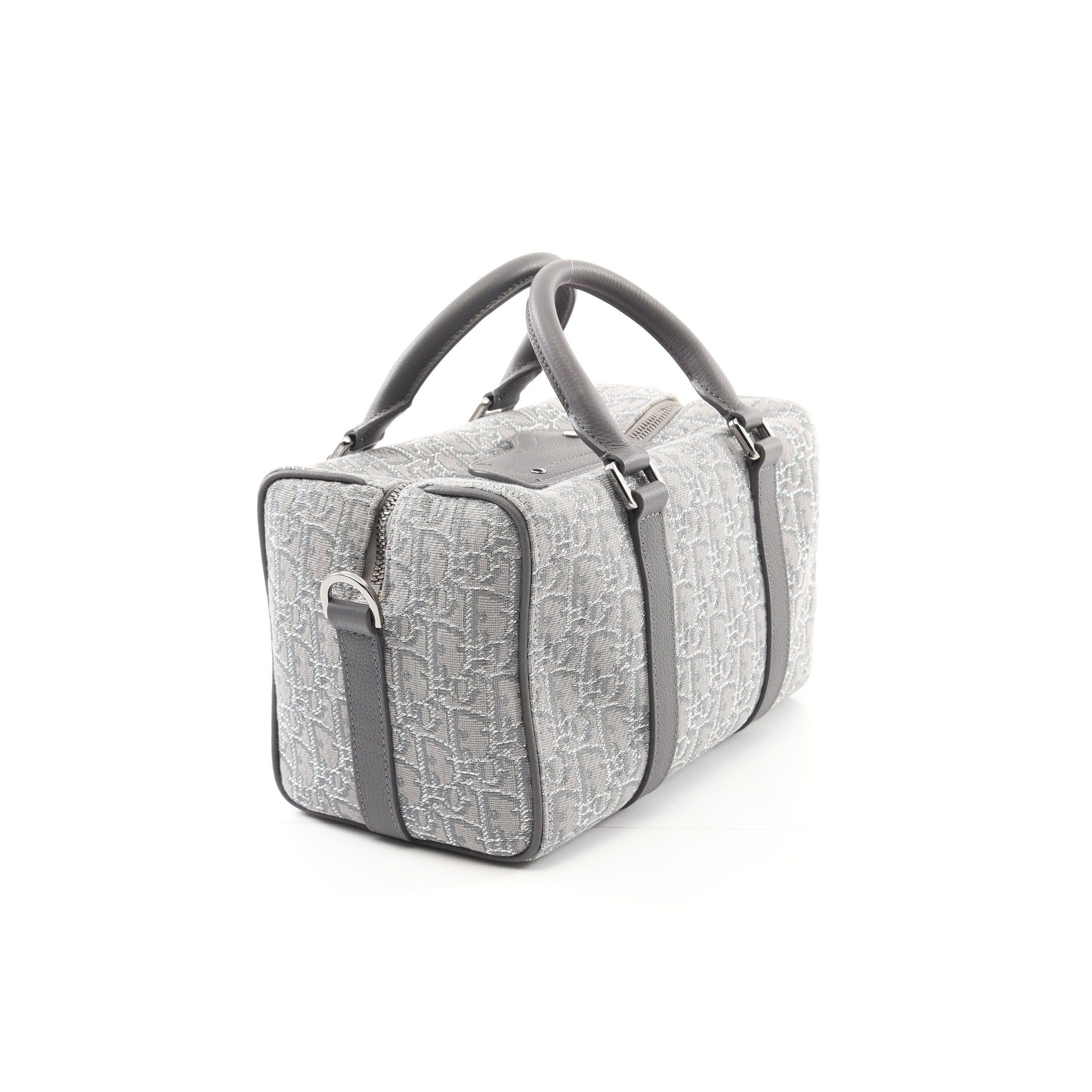 Dior Dior Lingot26 Rango Oblique Handbag Canvas Leather Gray Silver Size ONE SIZE - 2 Thumbnail